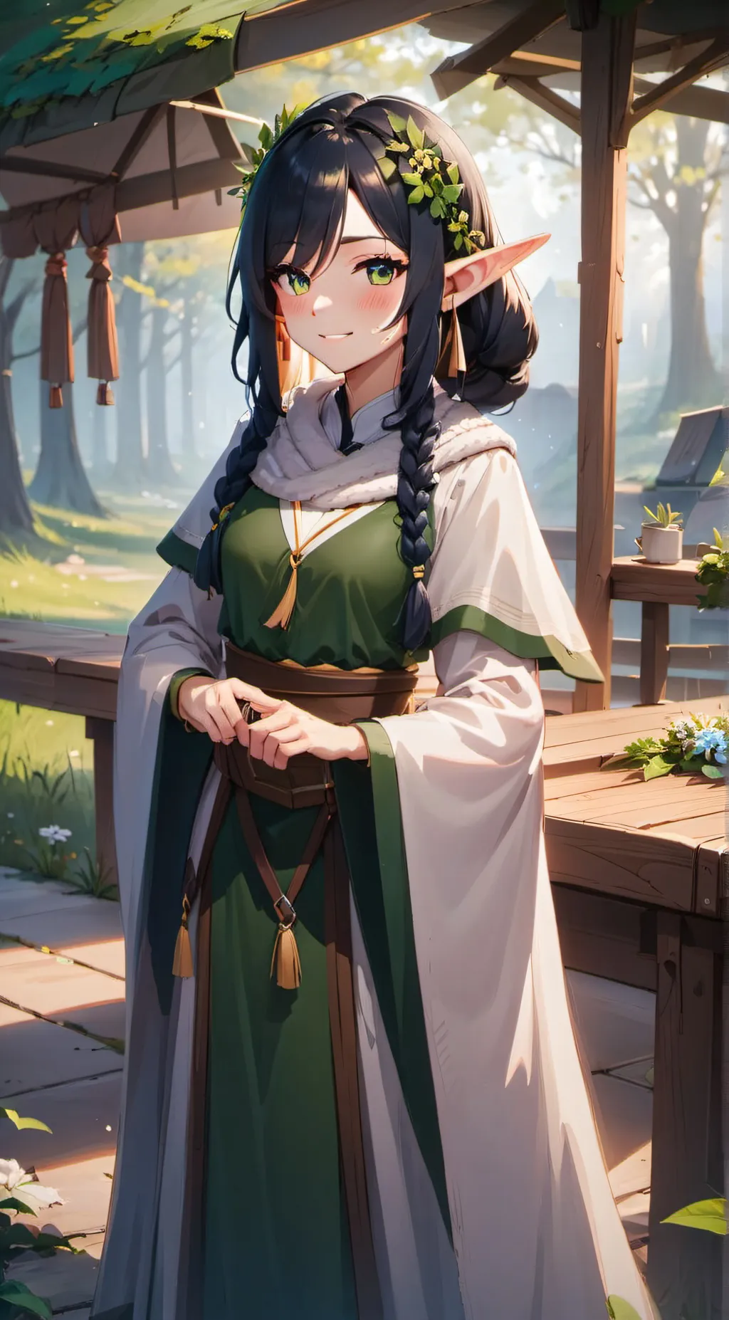 ai character: Celestia Greenfort background