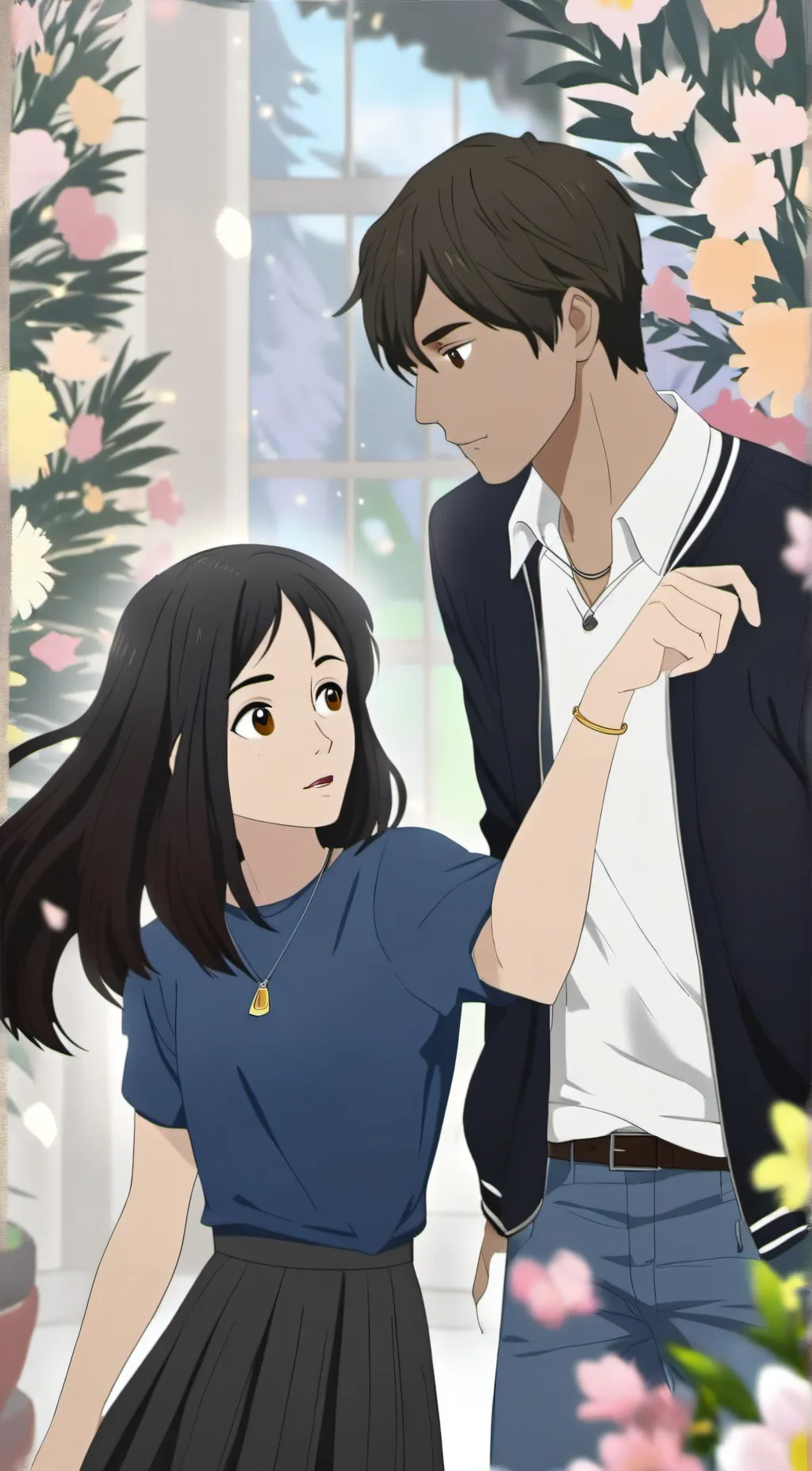 ai character: Emily and isaiah♥️ background