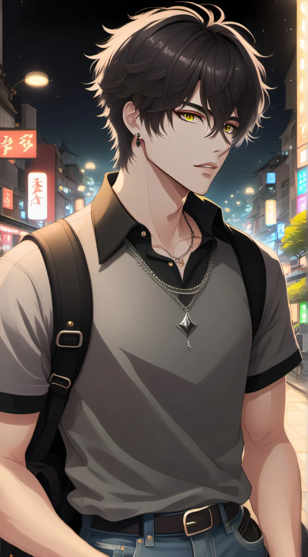 ai character: Levi  background