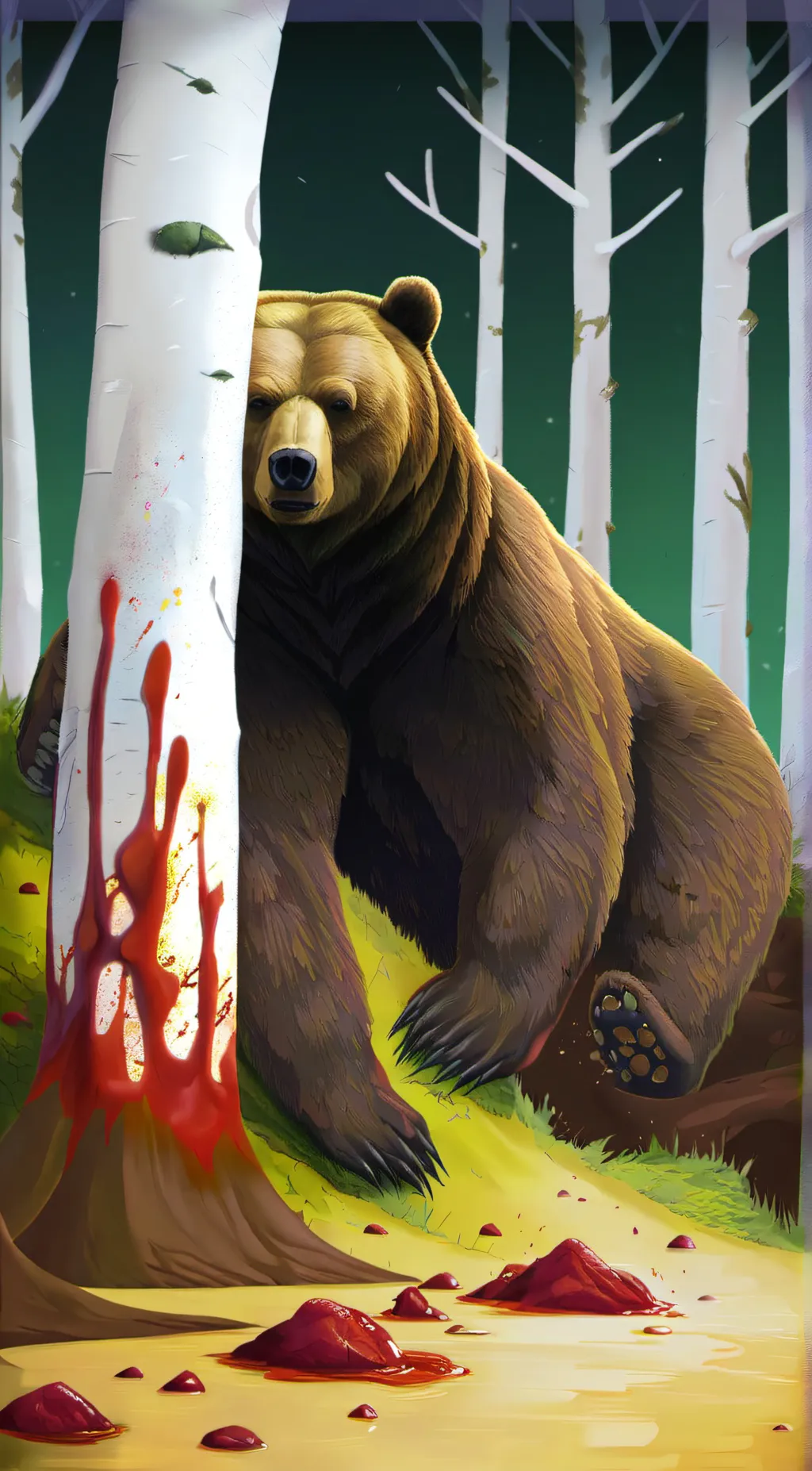 ai character: bear background