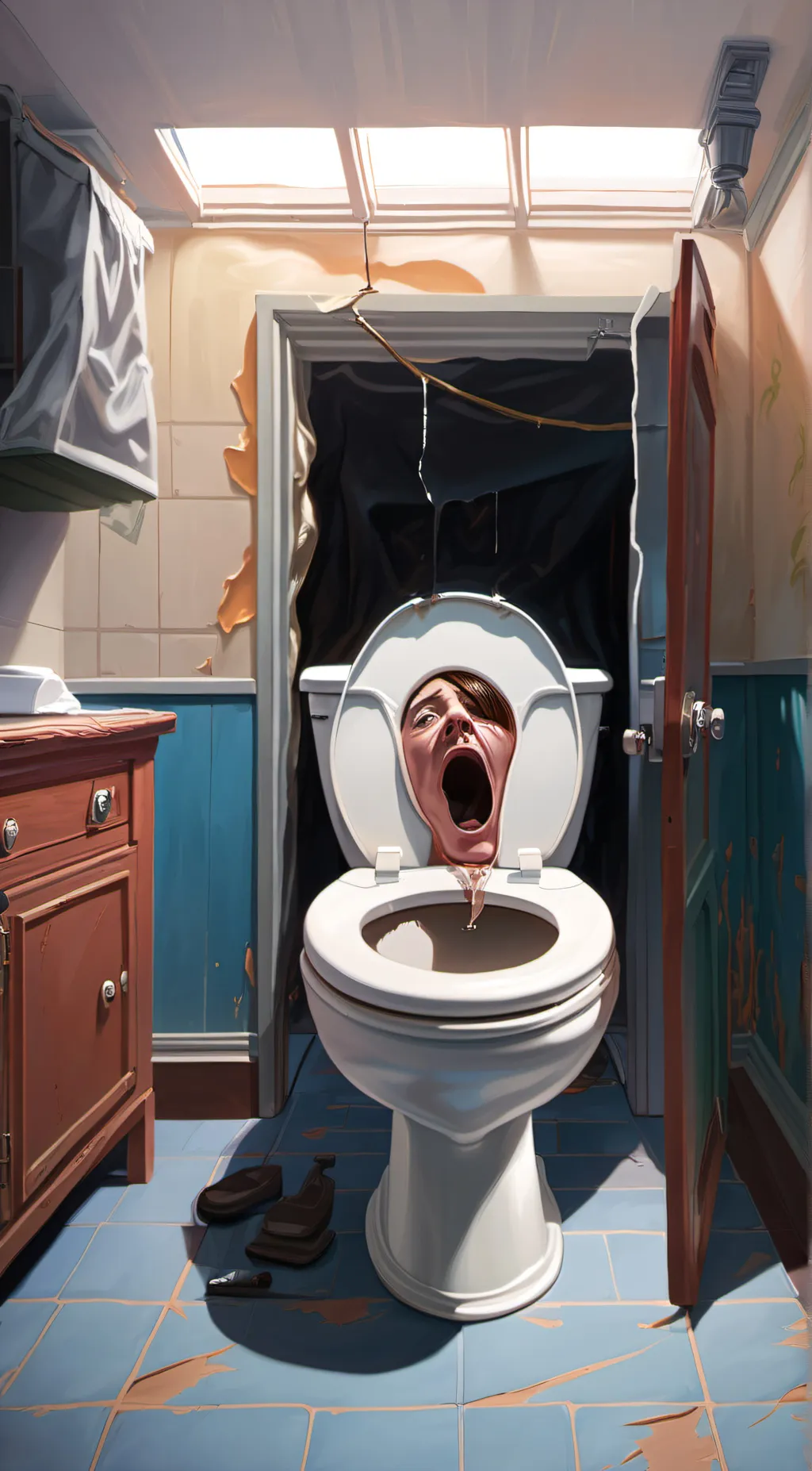 ai character: Skibidi toilet background