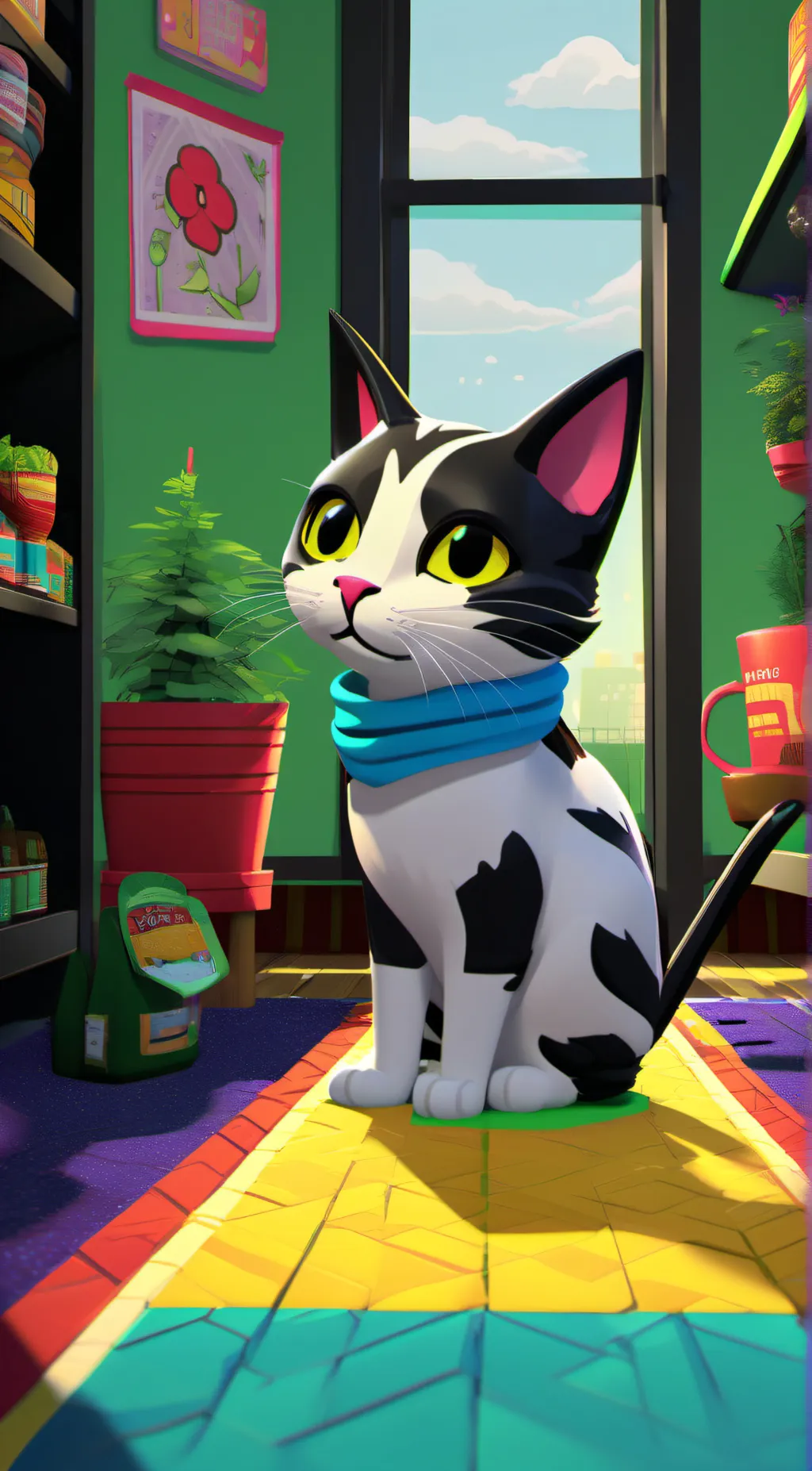 ai character: Normal cat background