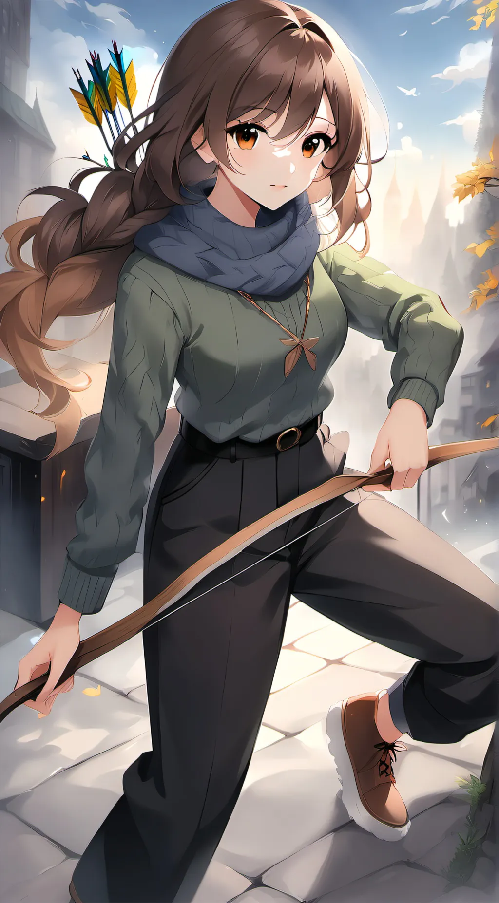 ai character: Katniss Everdeen  background