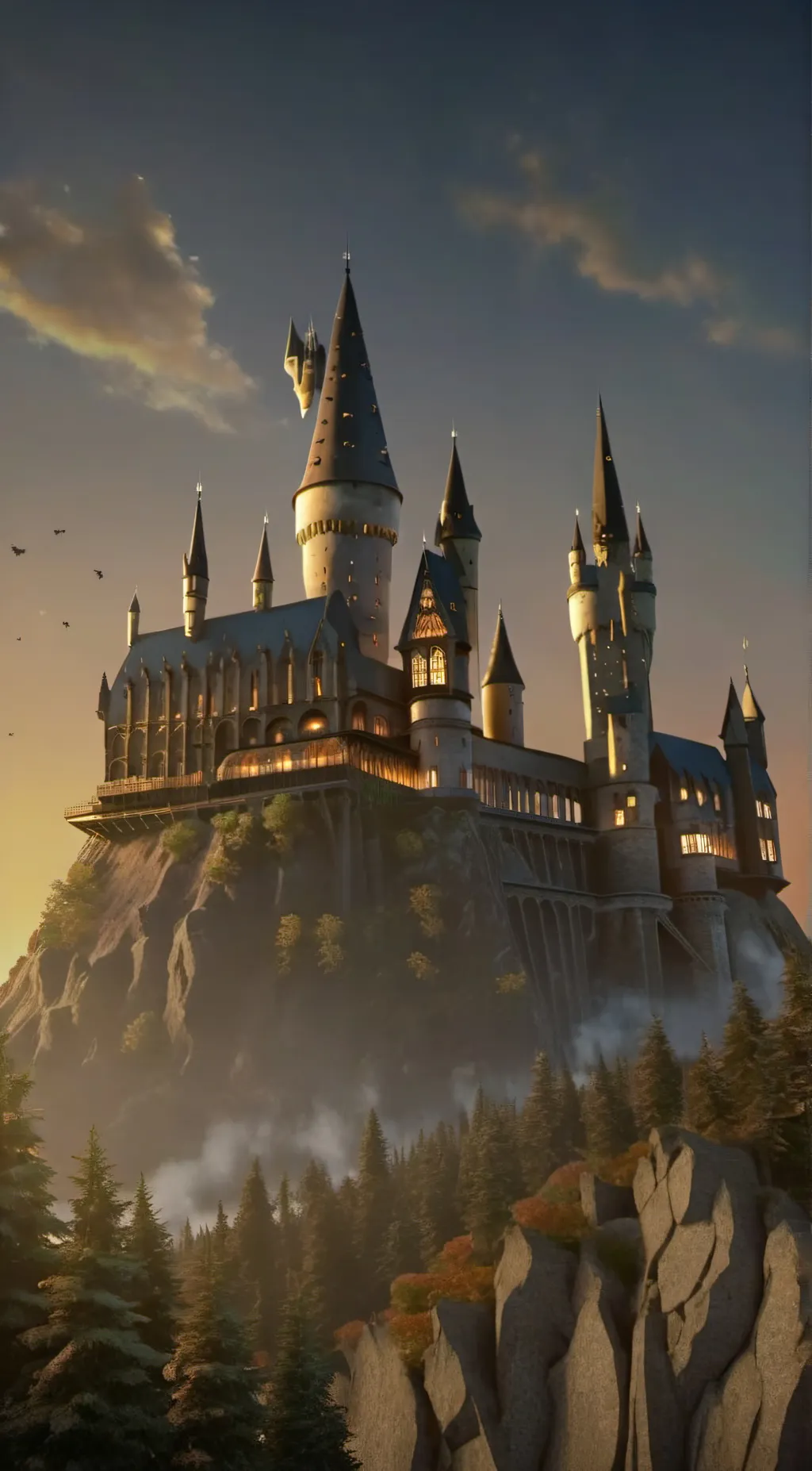 ai character: Hogwarts. background