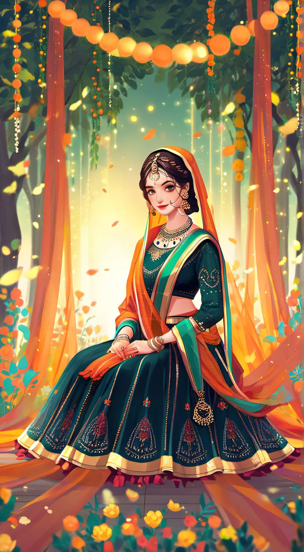 ai character: Bel kaur  background