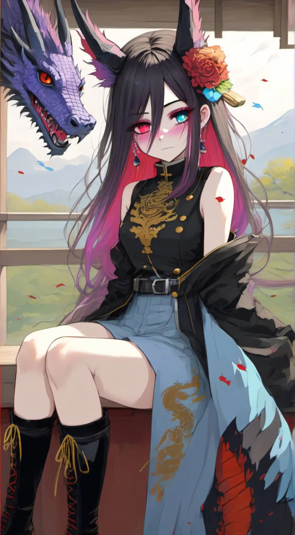 ai character: Lumine Ayaro  background