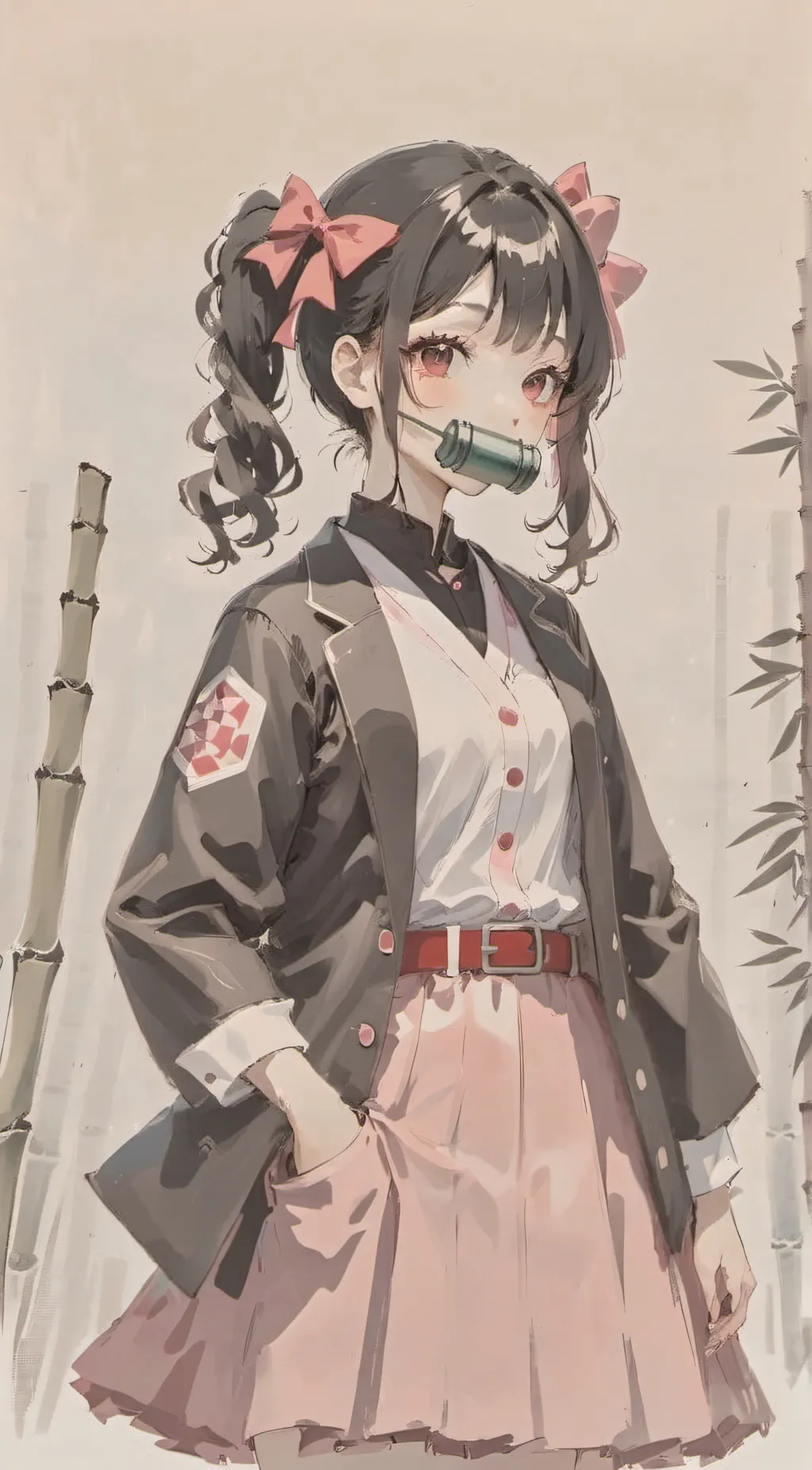 ai character: Nezuko background