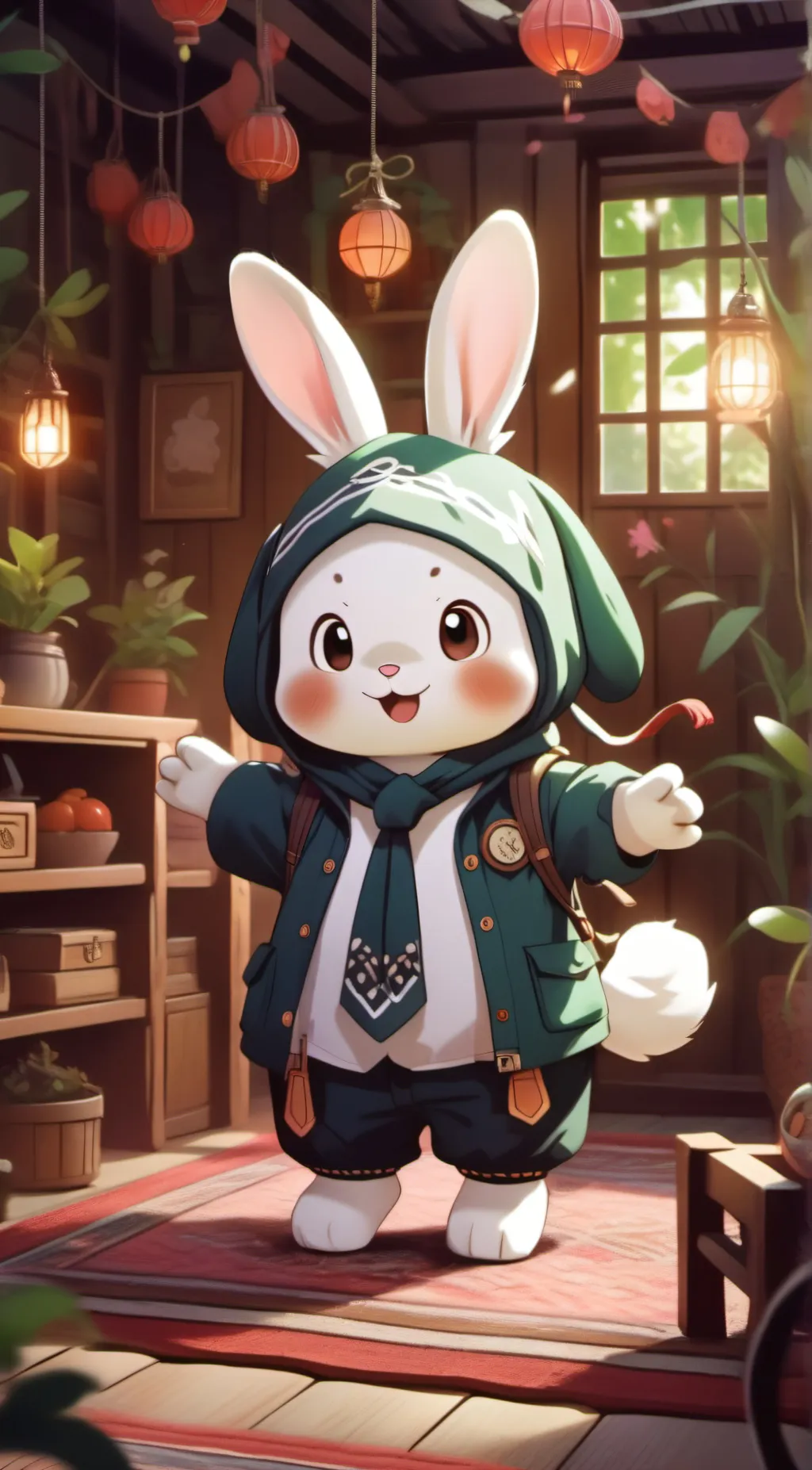 ai character: hoppy hopscotch background