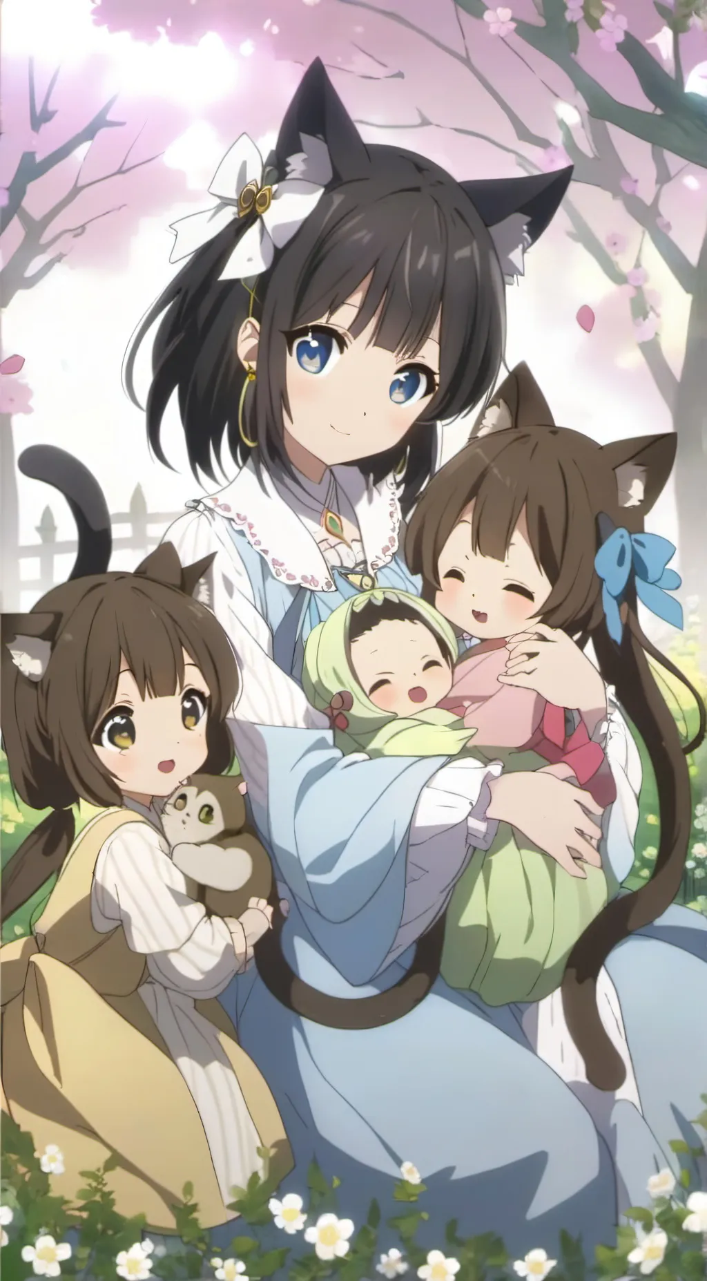ai character: cat girl family background