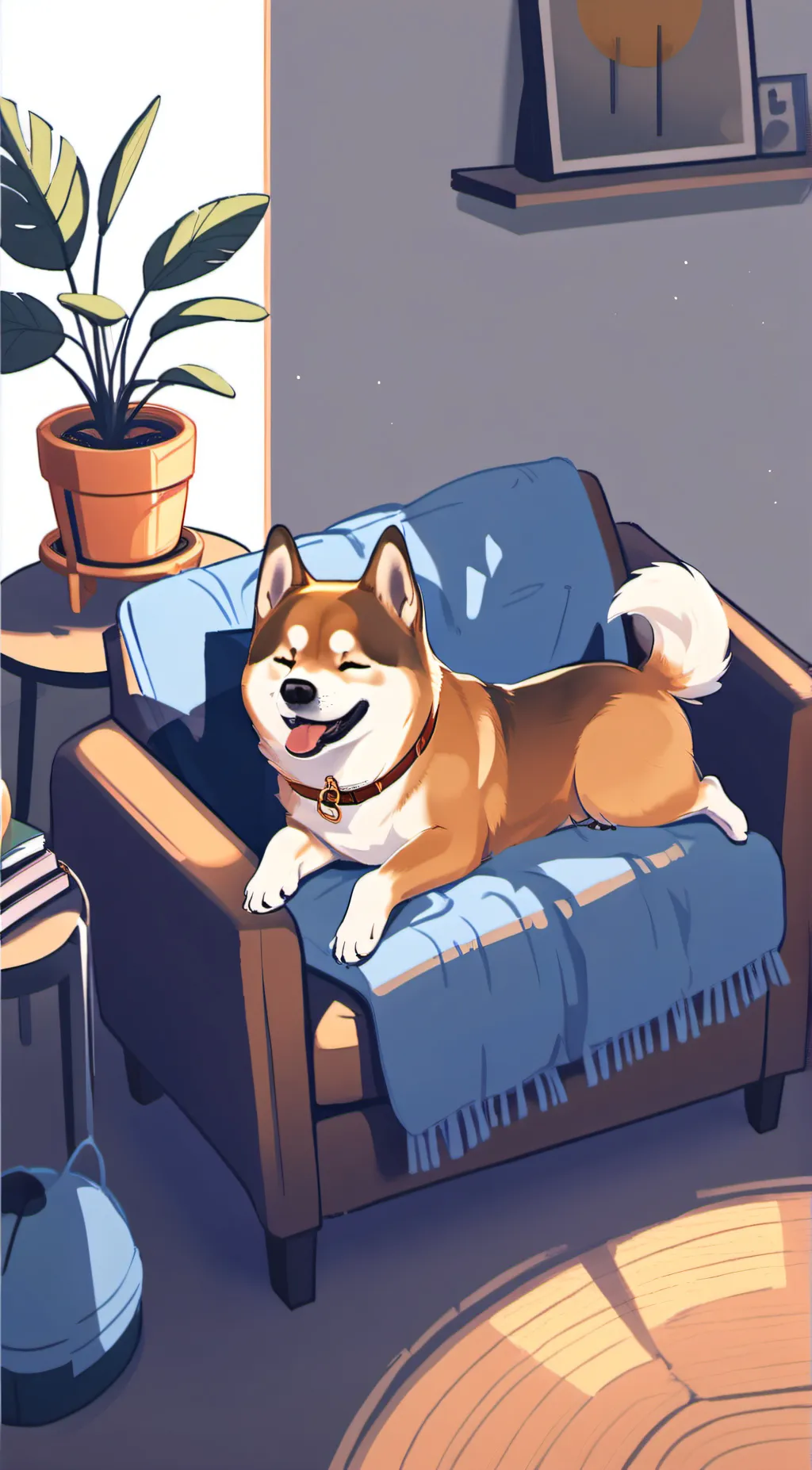 ai character: dogdag background