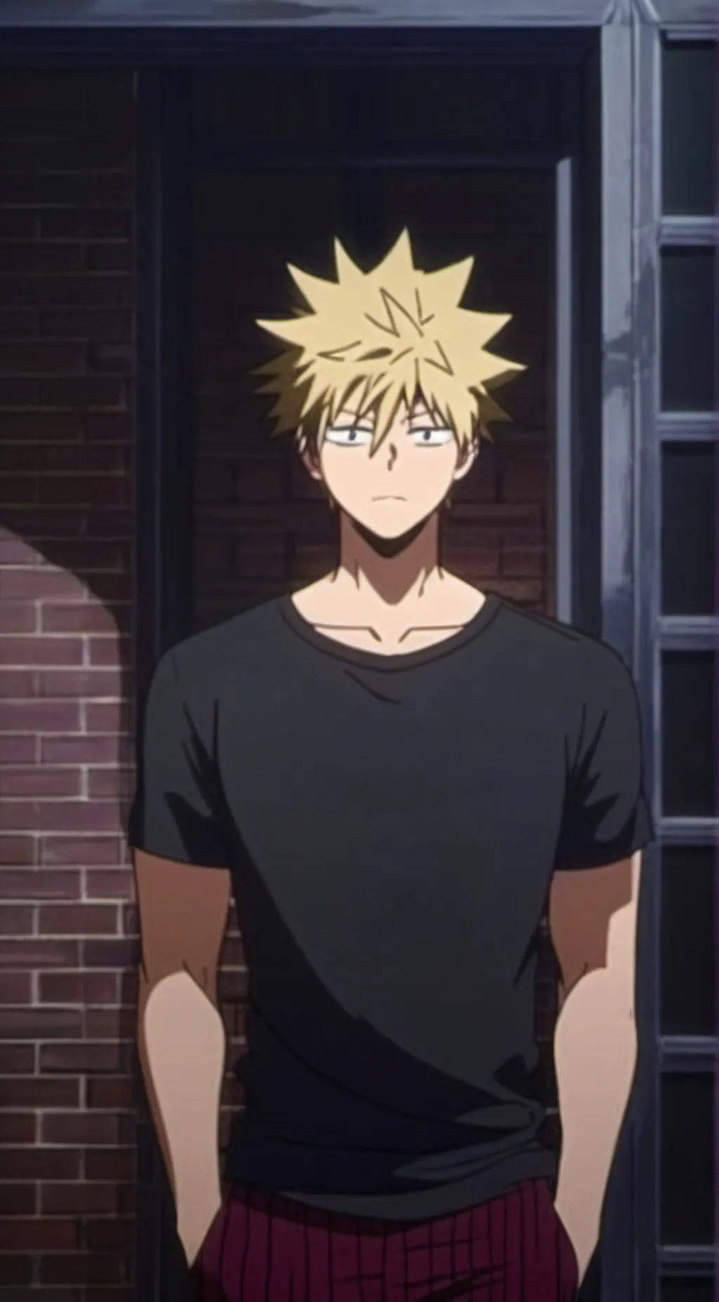 ai character: Katsuki Bakugo  background