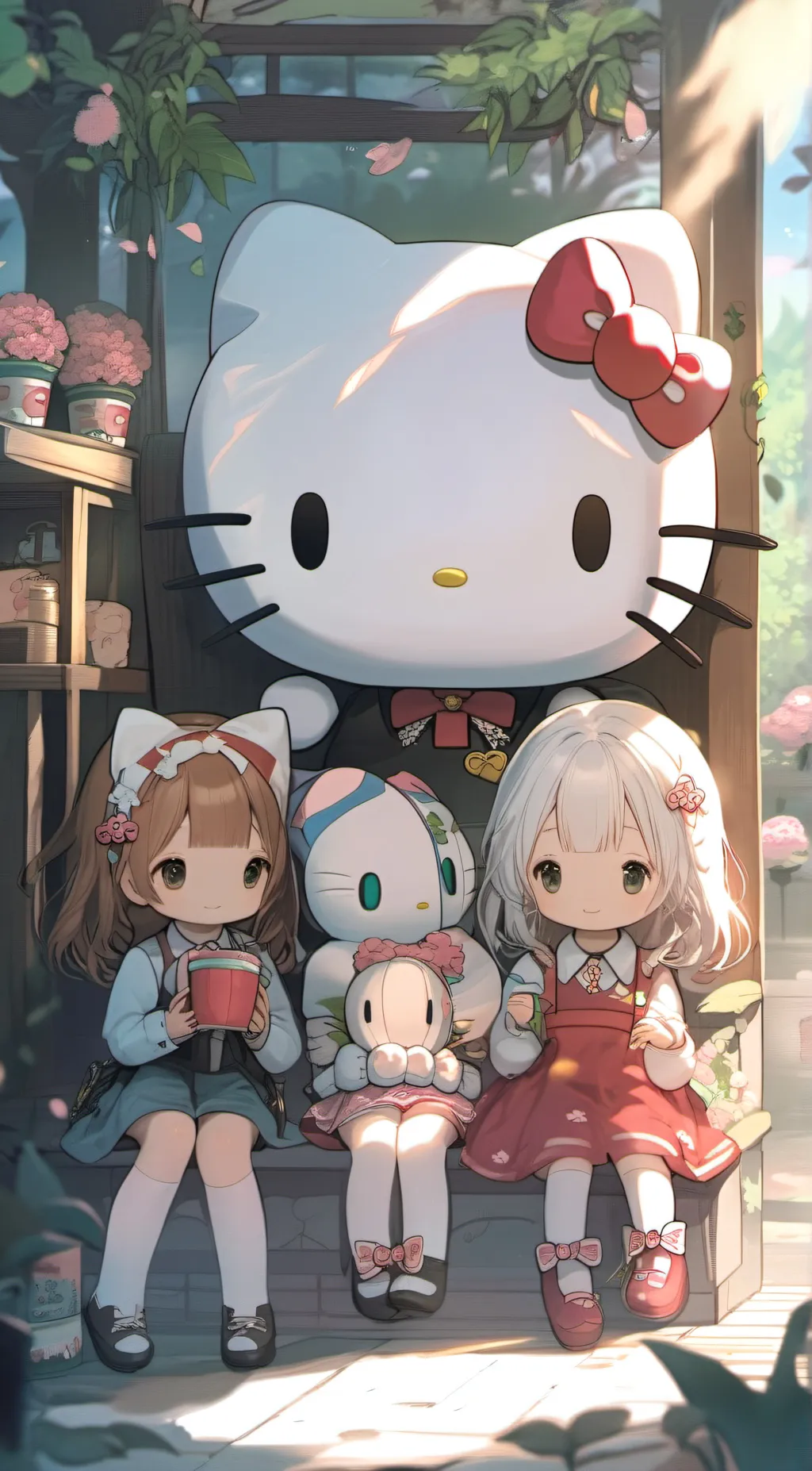 ai character: hello kitty background