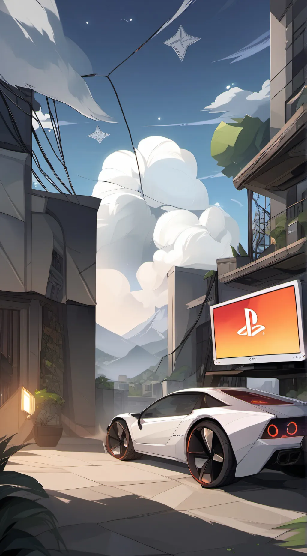 ai character: PlayStation  background
