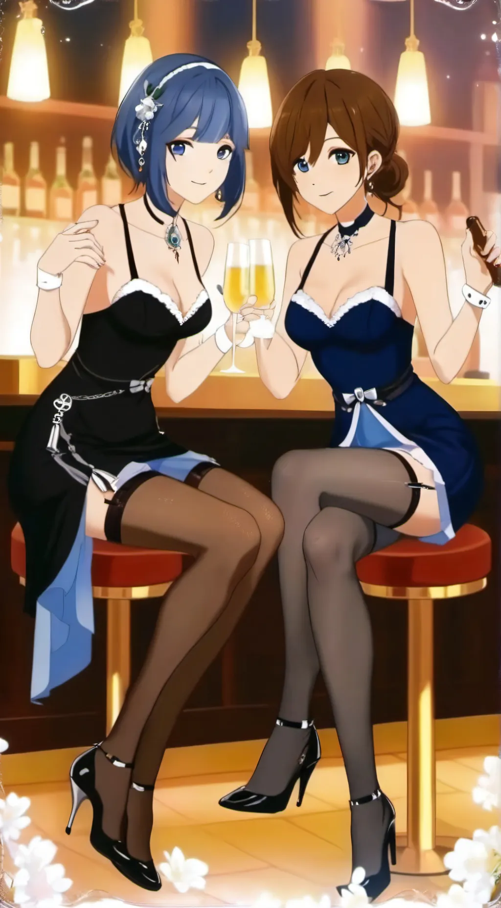 ai character: Party girls  background