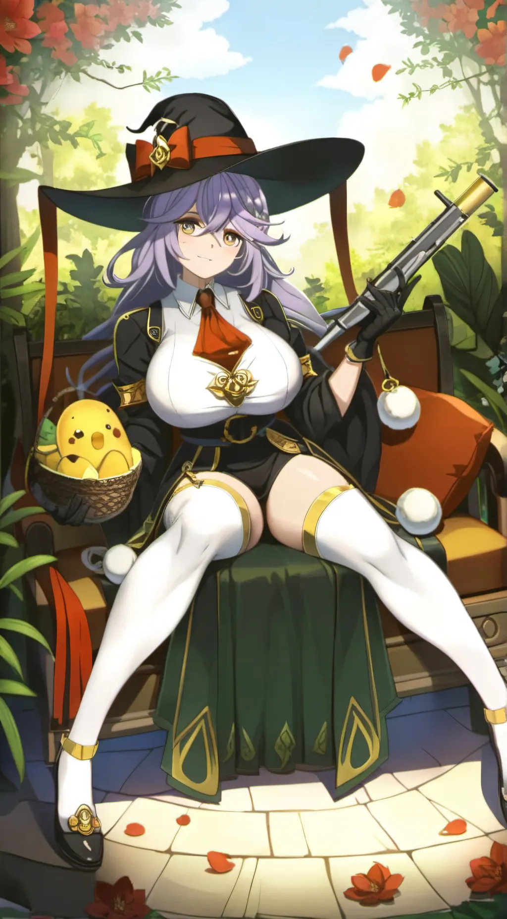 ai character: Gassy Lavender background