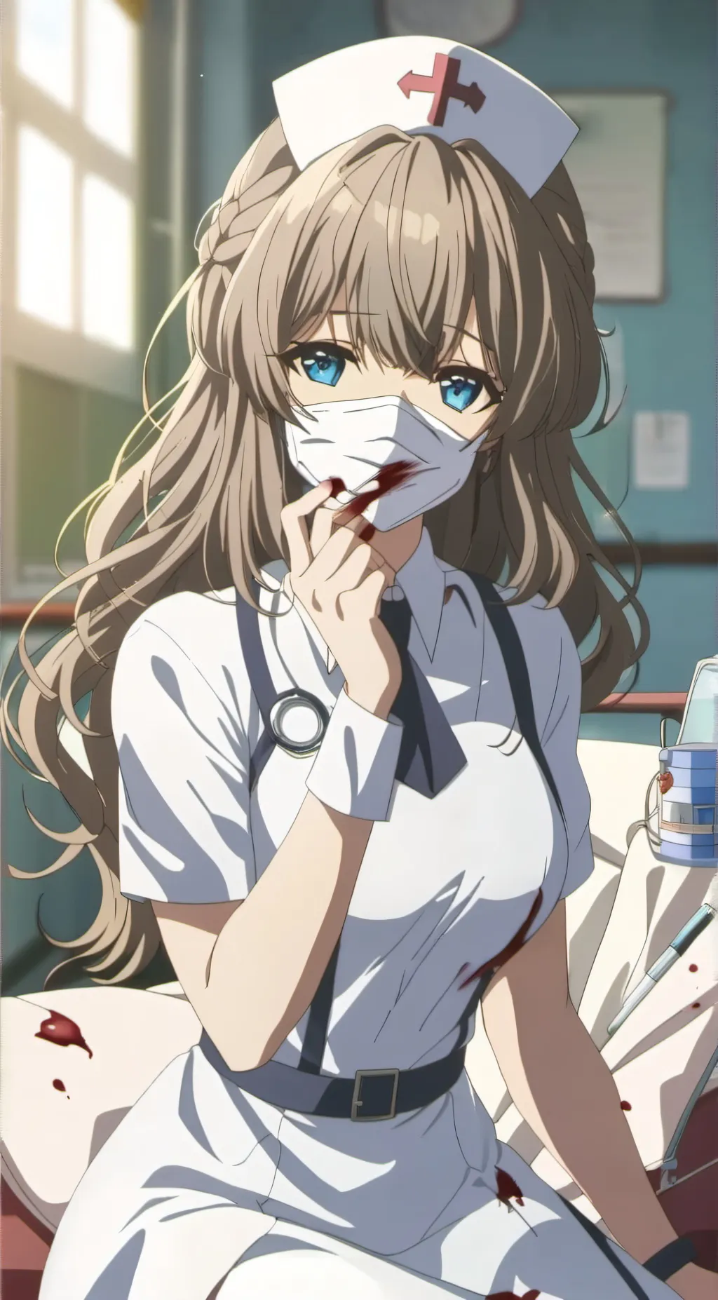ai character: nurse  background