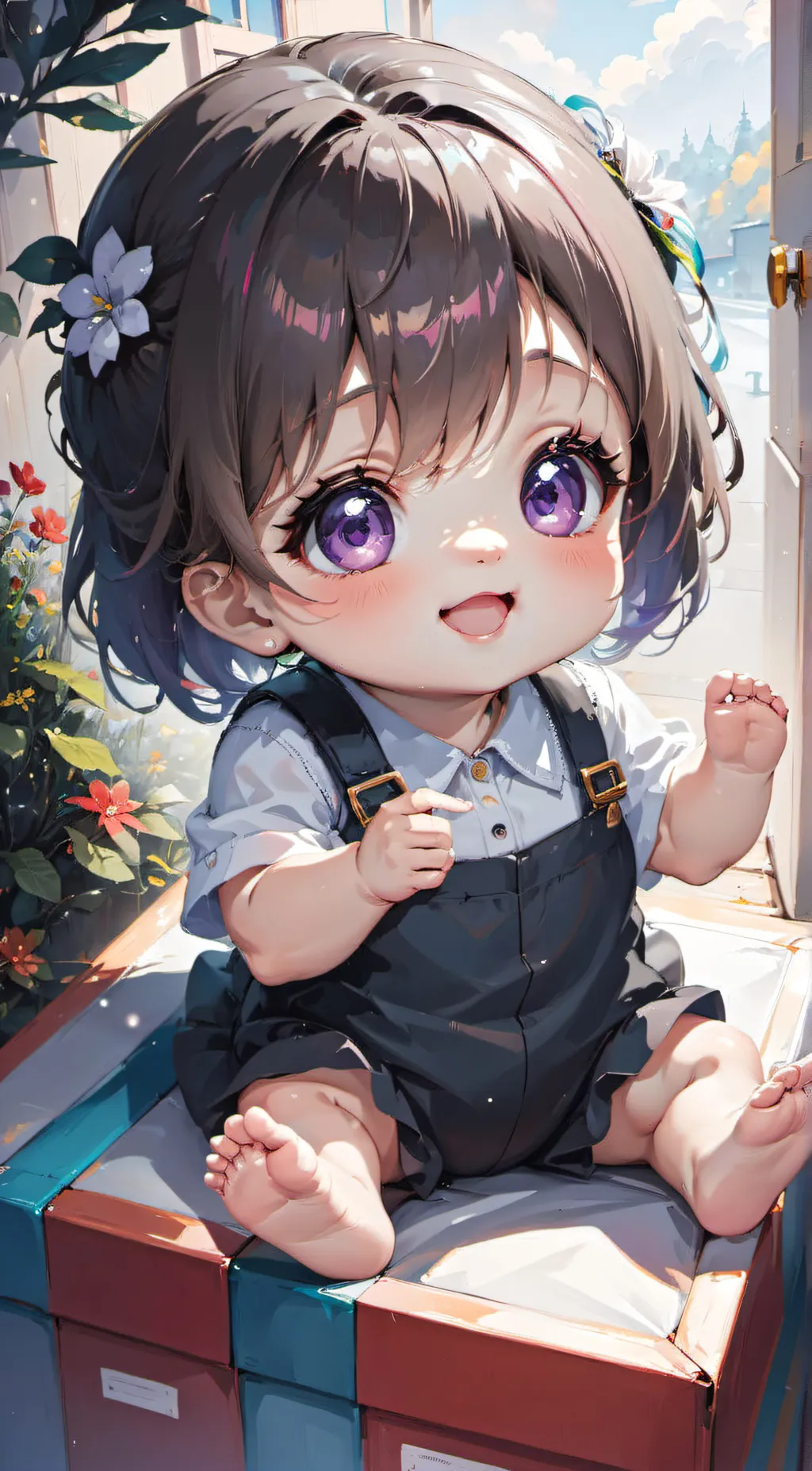ai character: baby background