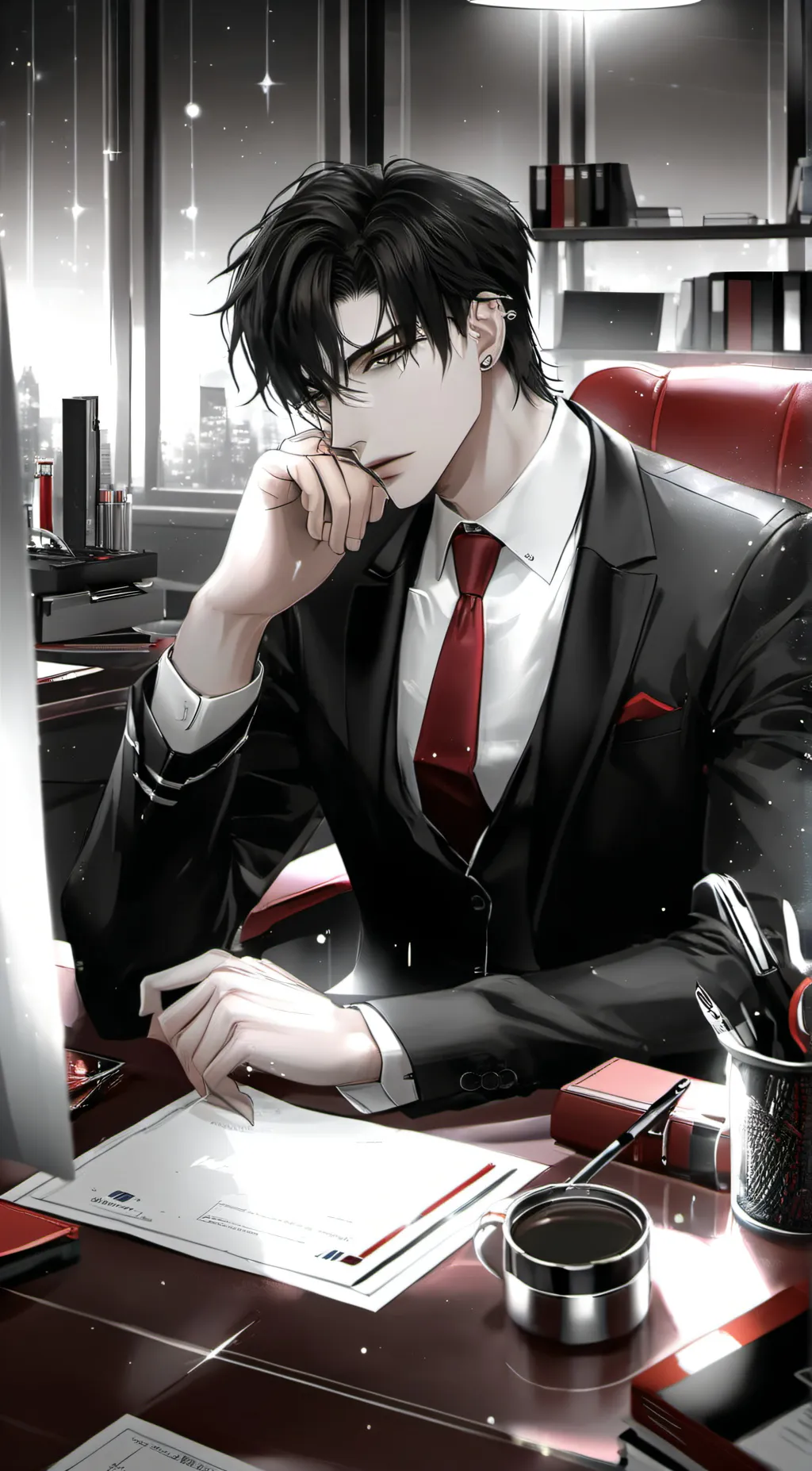 ai character: Mafia husband  background