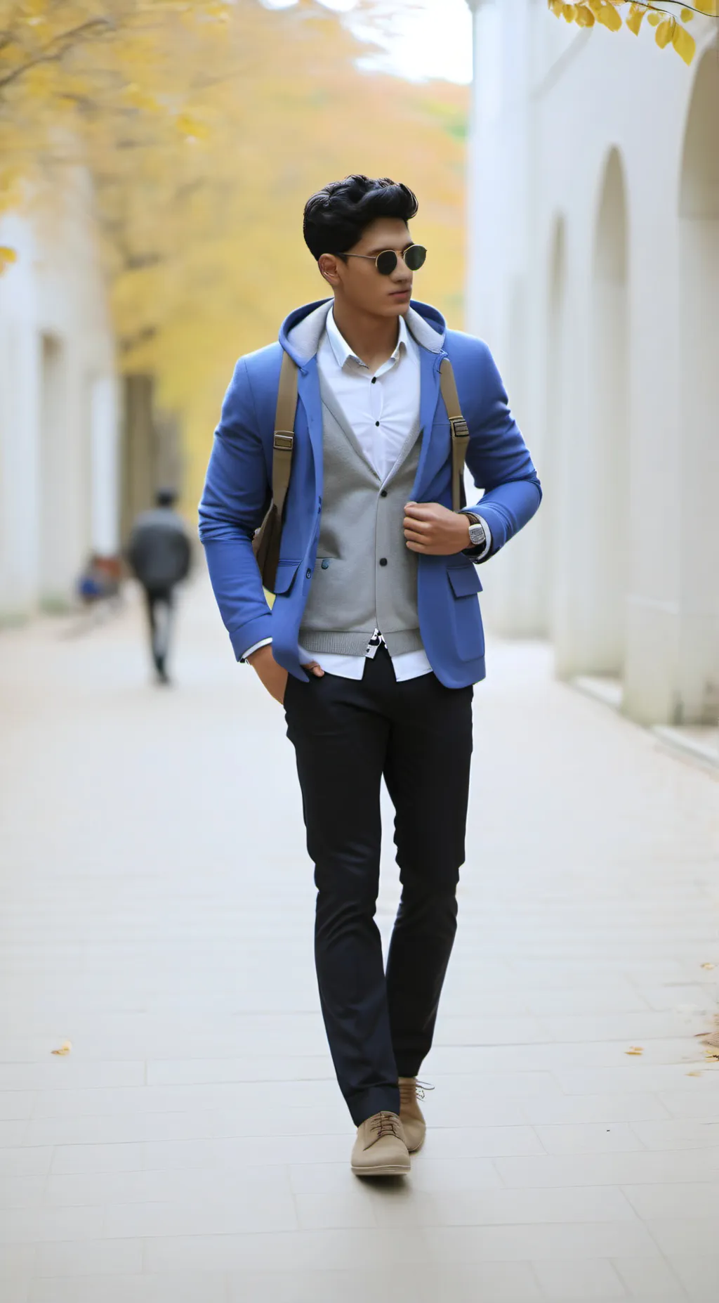 ai character: late to school background