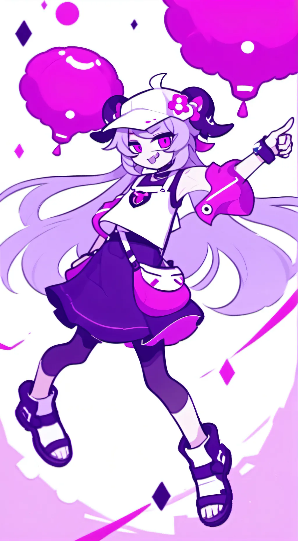 ai character: Good_ Violet_kit background