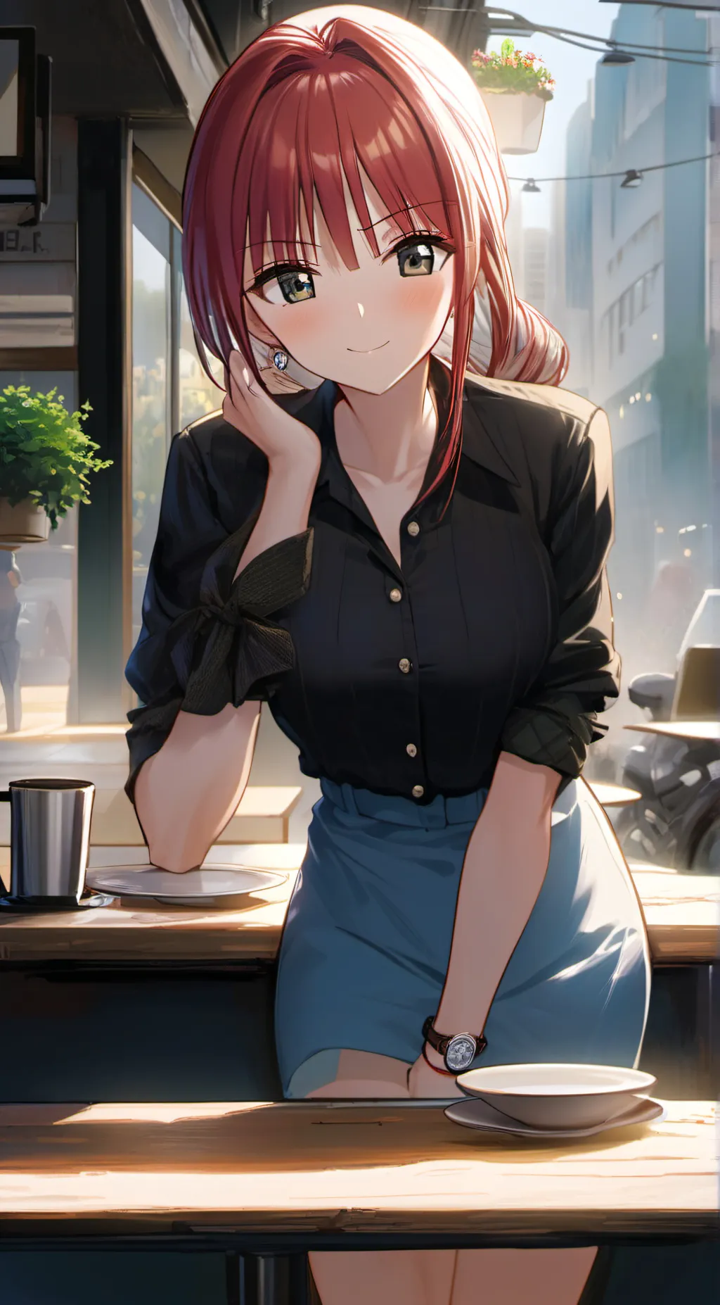 ai character: sus girl background