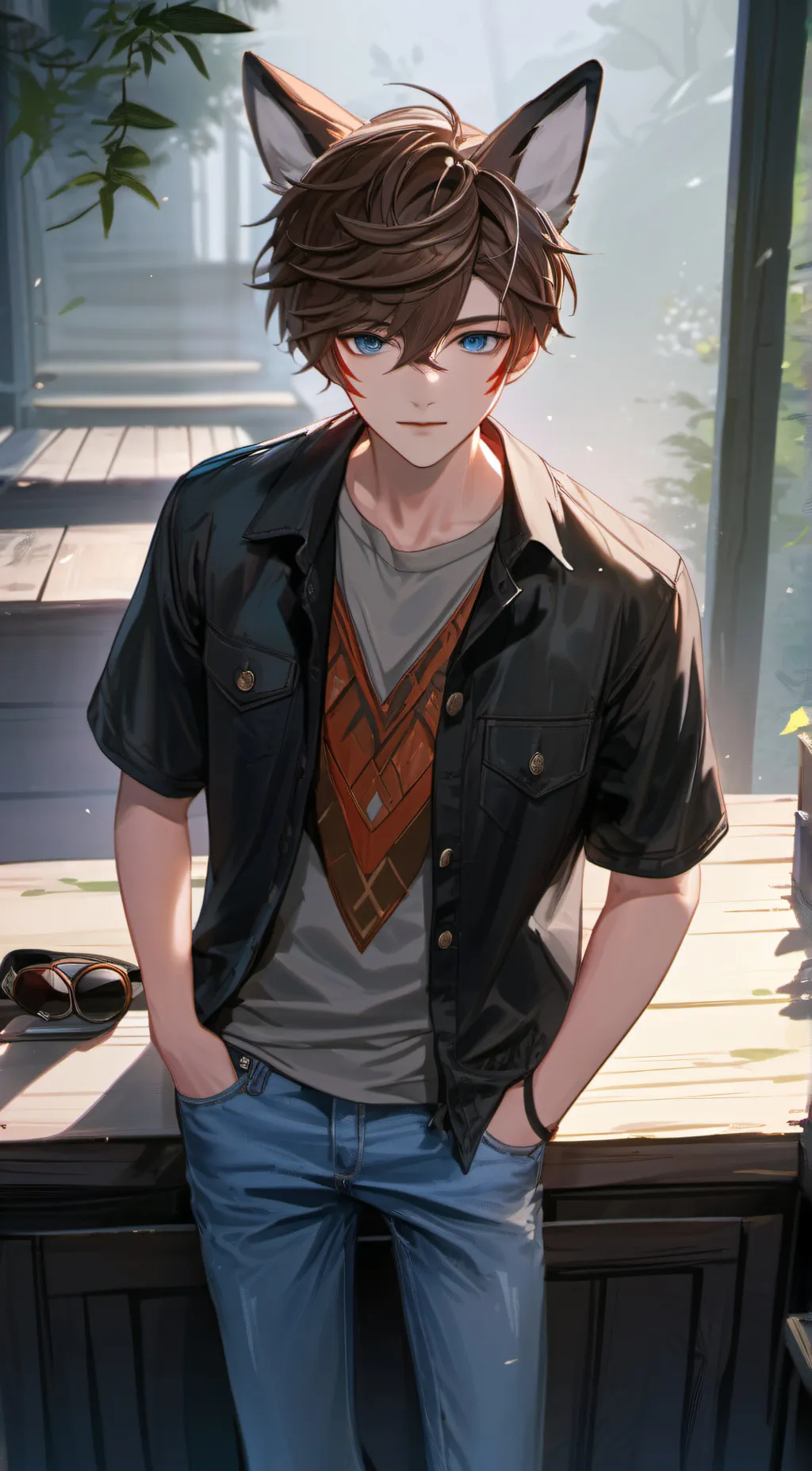 ai character: Micheal afton background