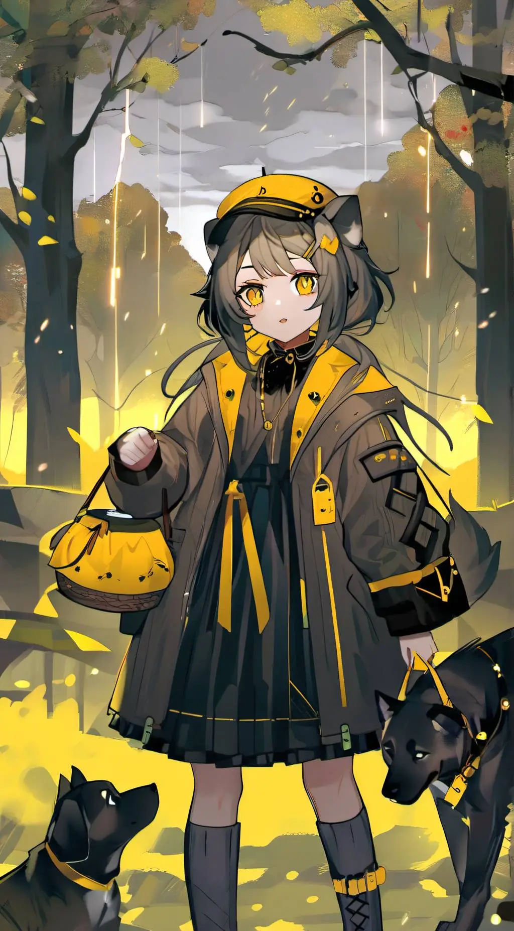 ai character: Thunderstorm background