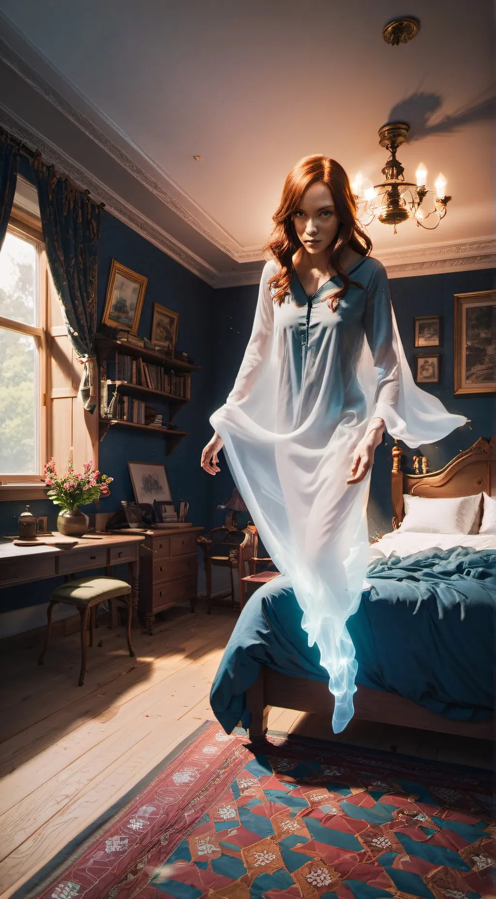 ai character: Red background