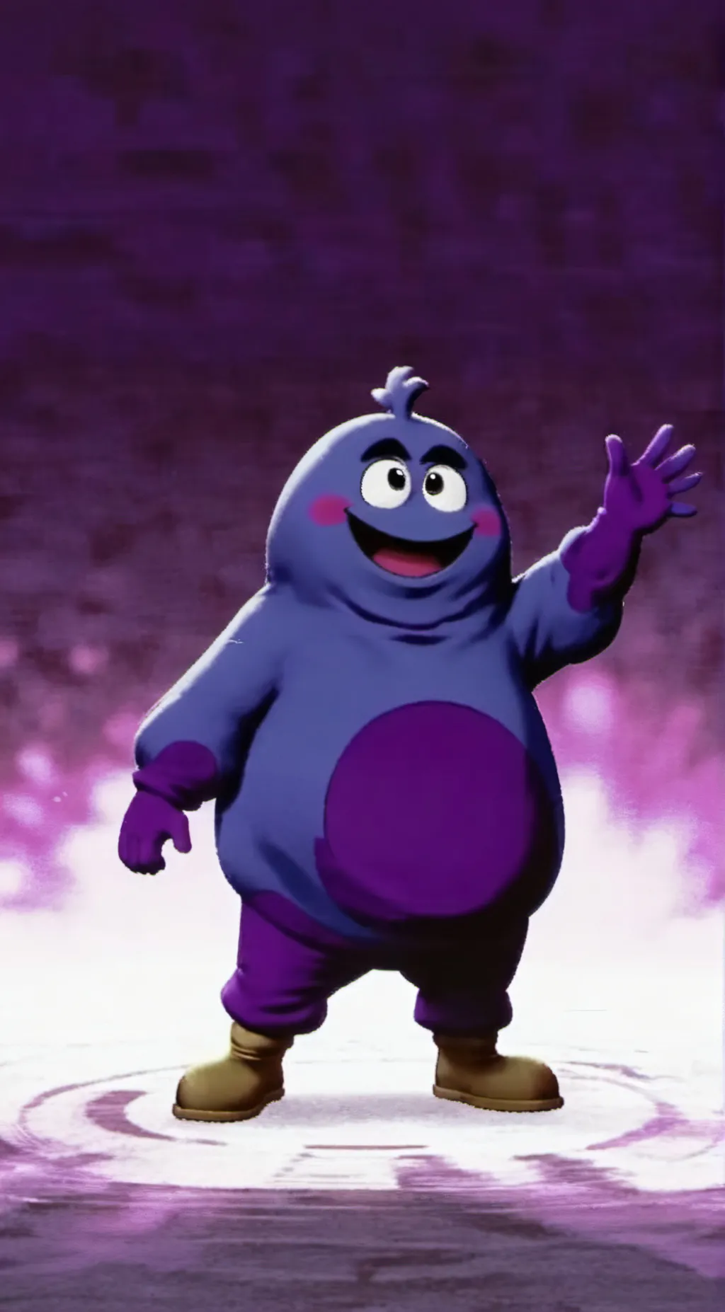ai character: Grimace background