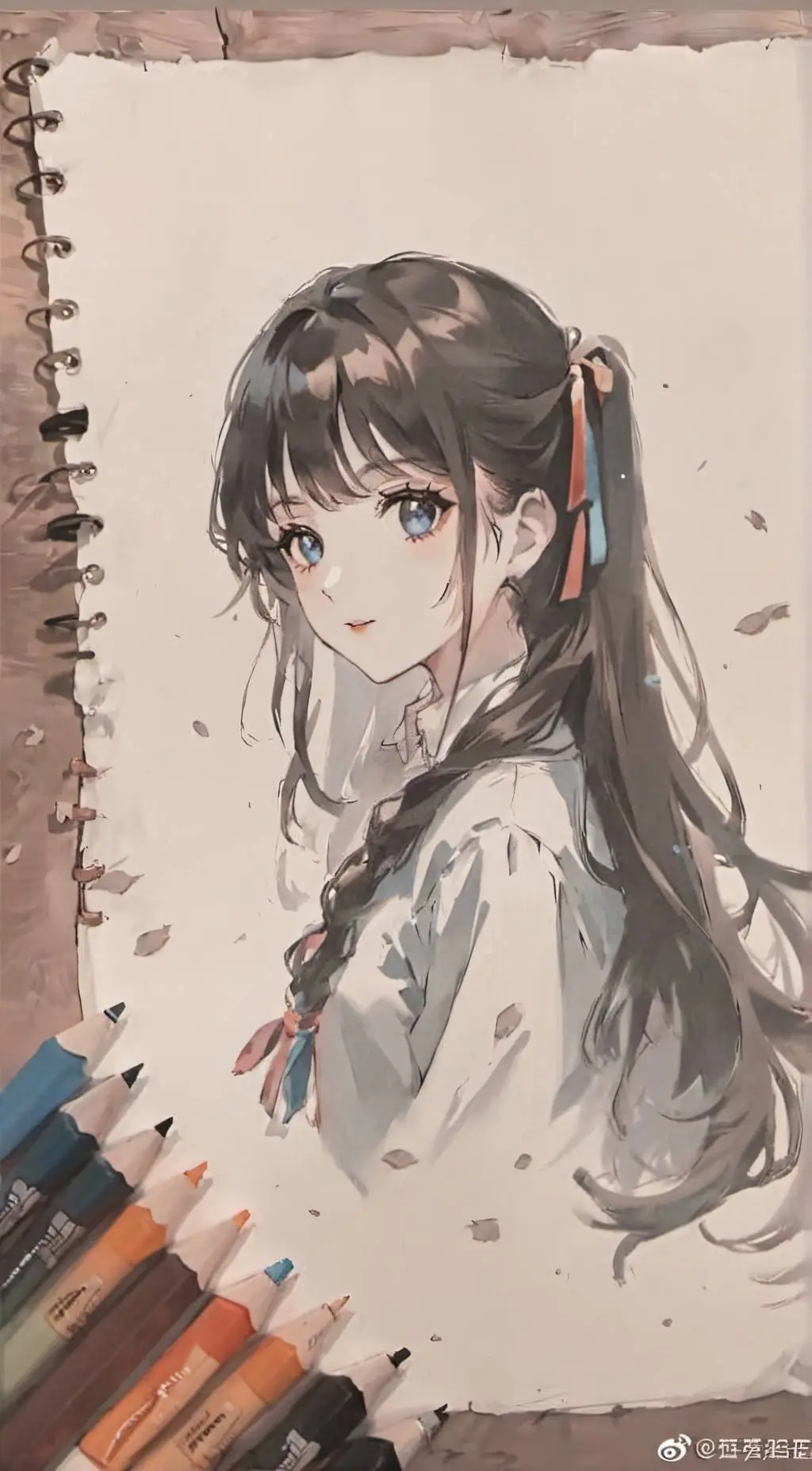 ai character: Violet background
