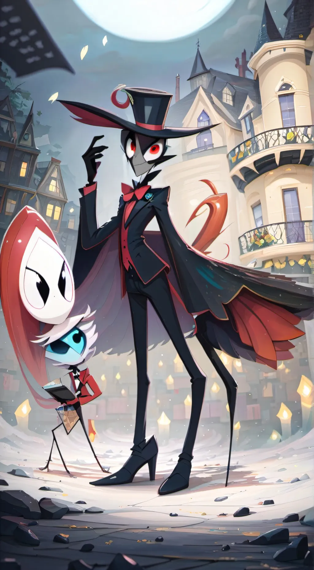 ai character: Hazbin hotel background