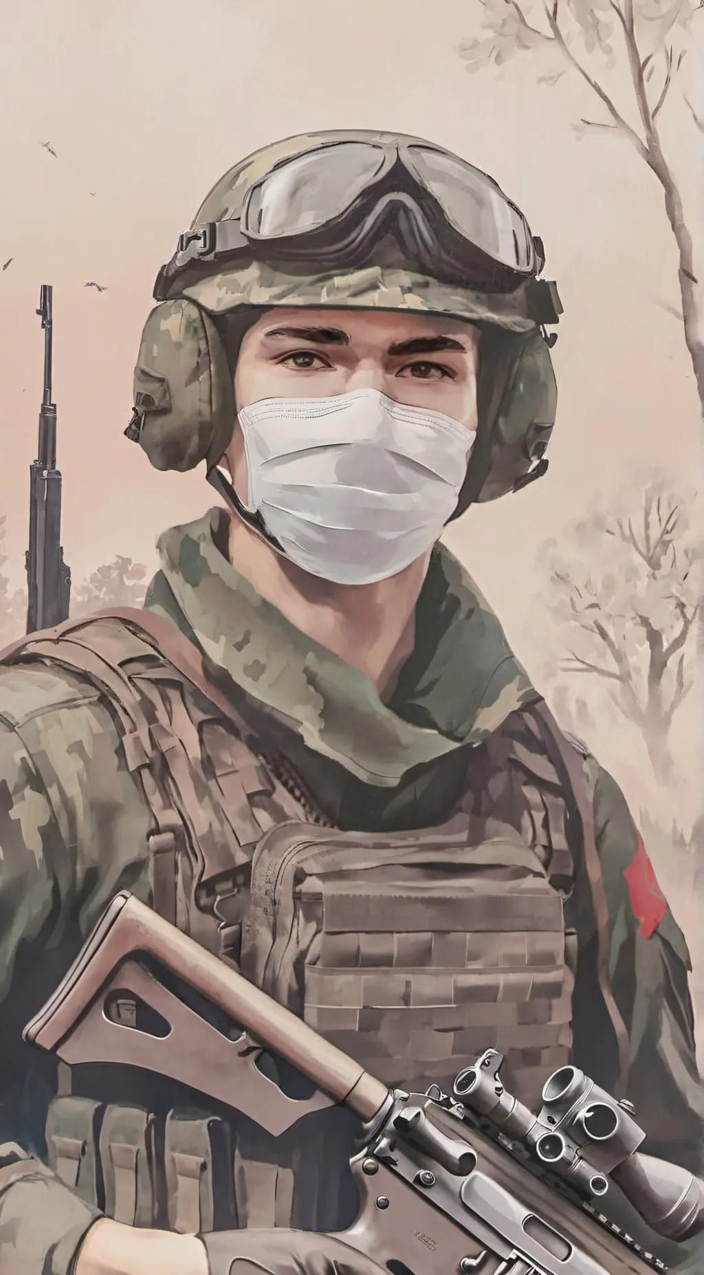 ai character: Russian Soldier background