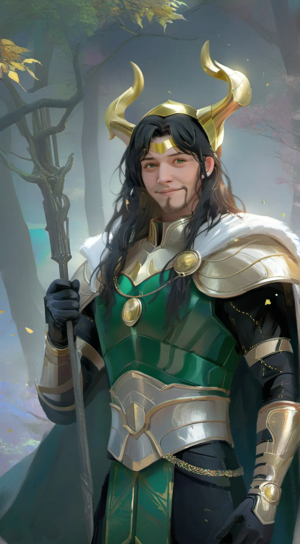 ai character: Loki laufeyson  background
