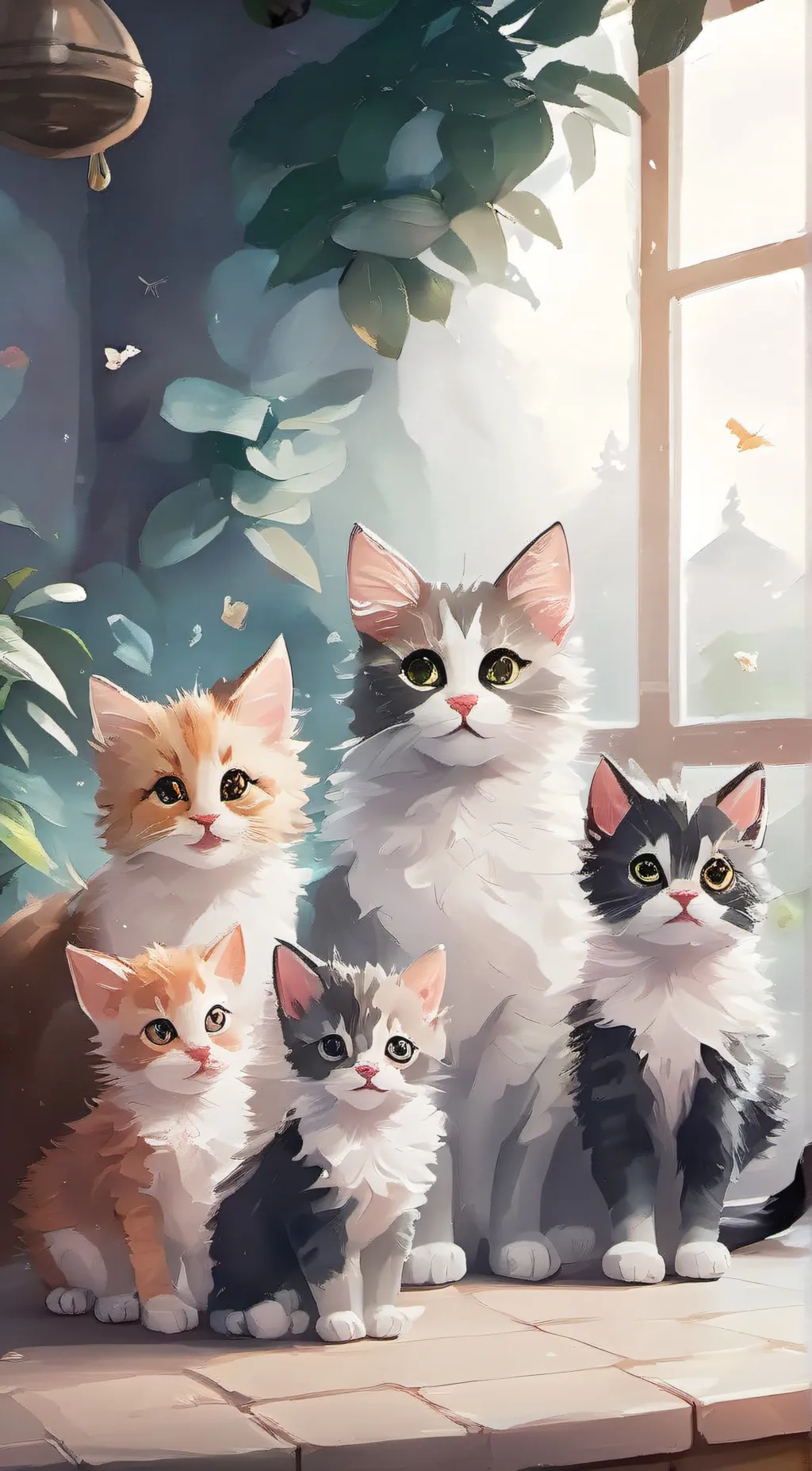 ai character: a cat famliy background