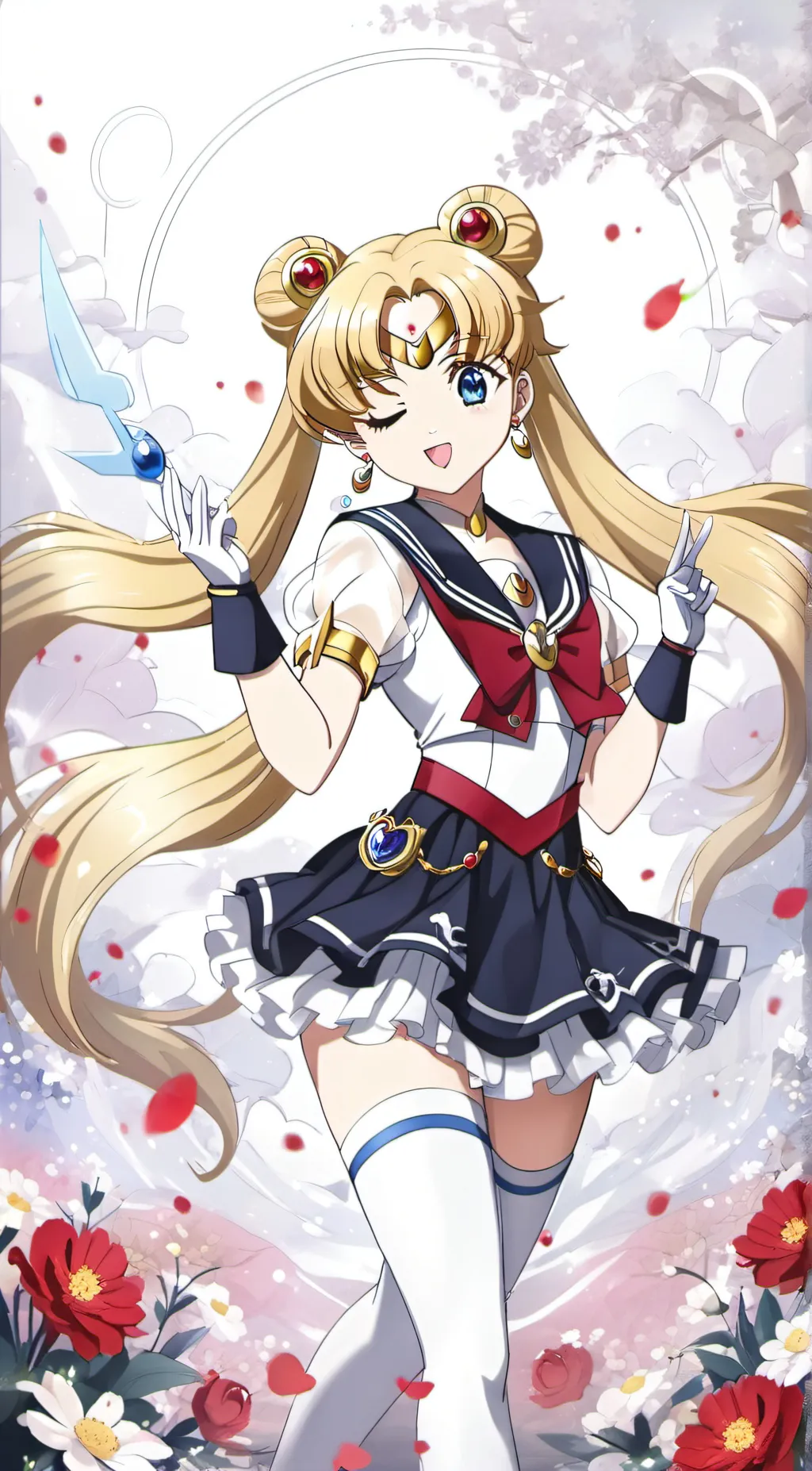 ai character: Sailor moon  background