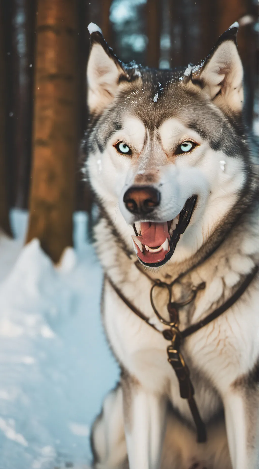 ai character: smile dog  background