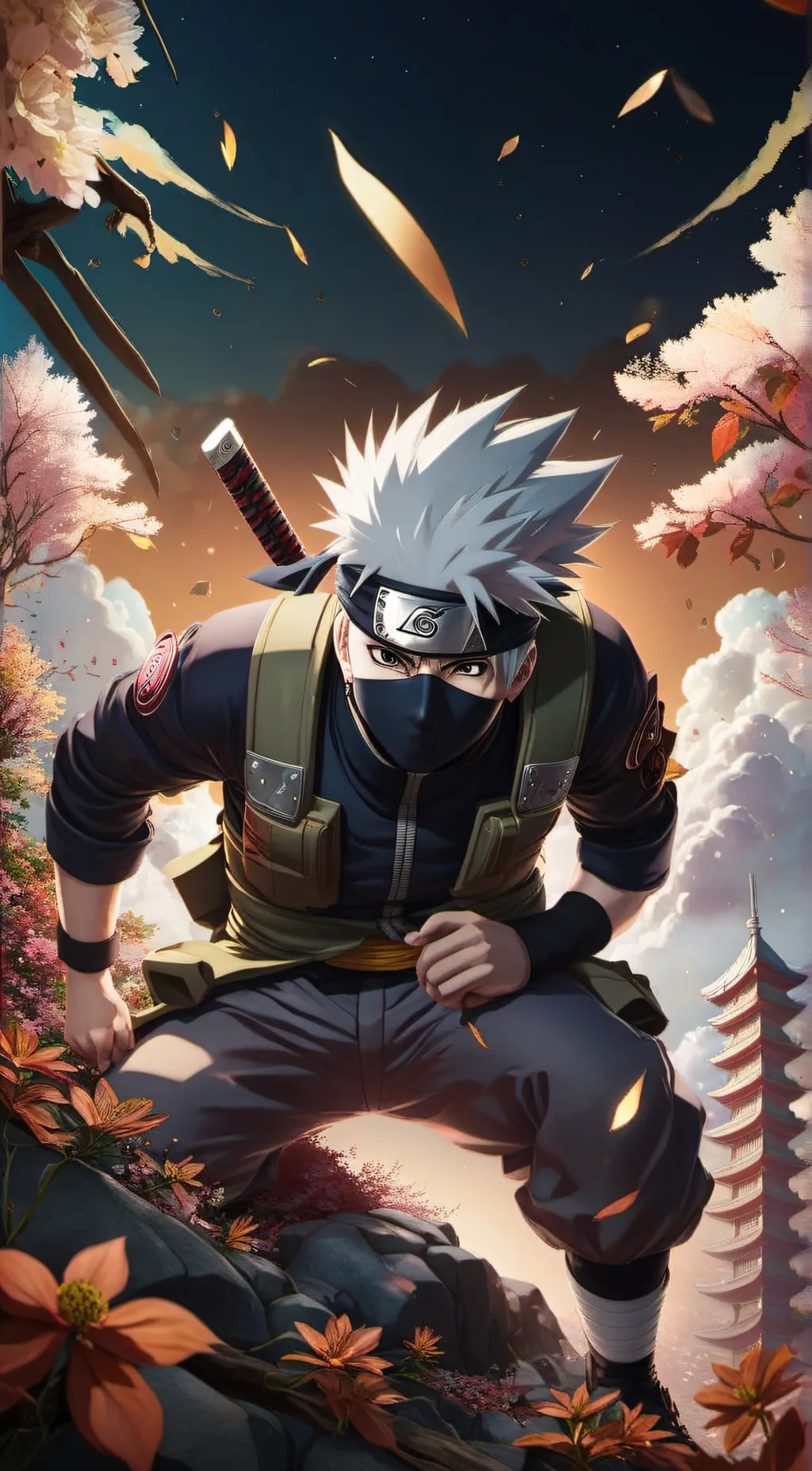ai character: kakashi hatake  background