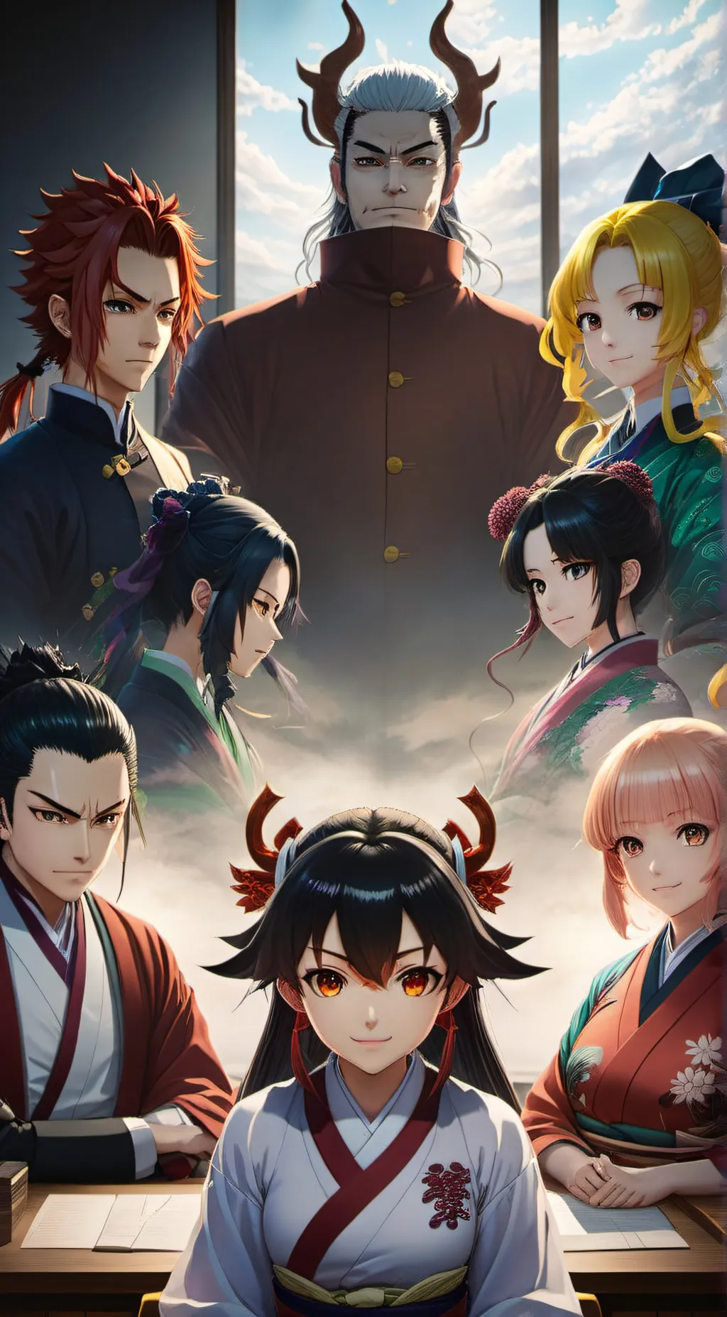 ai character: Hashiras background