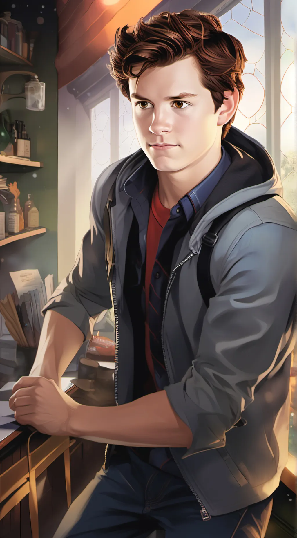 ai character: Peter Parker background