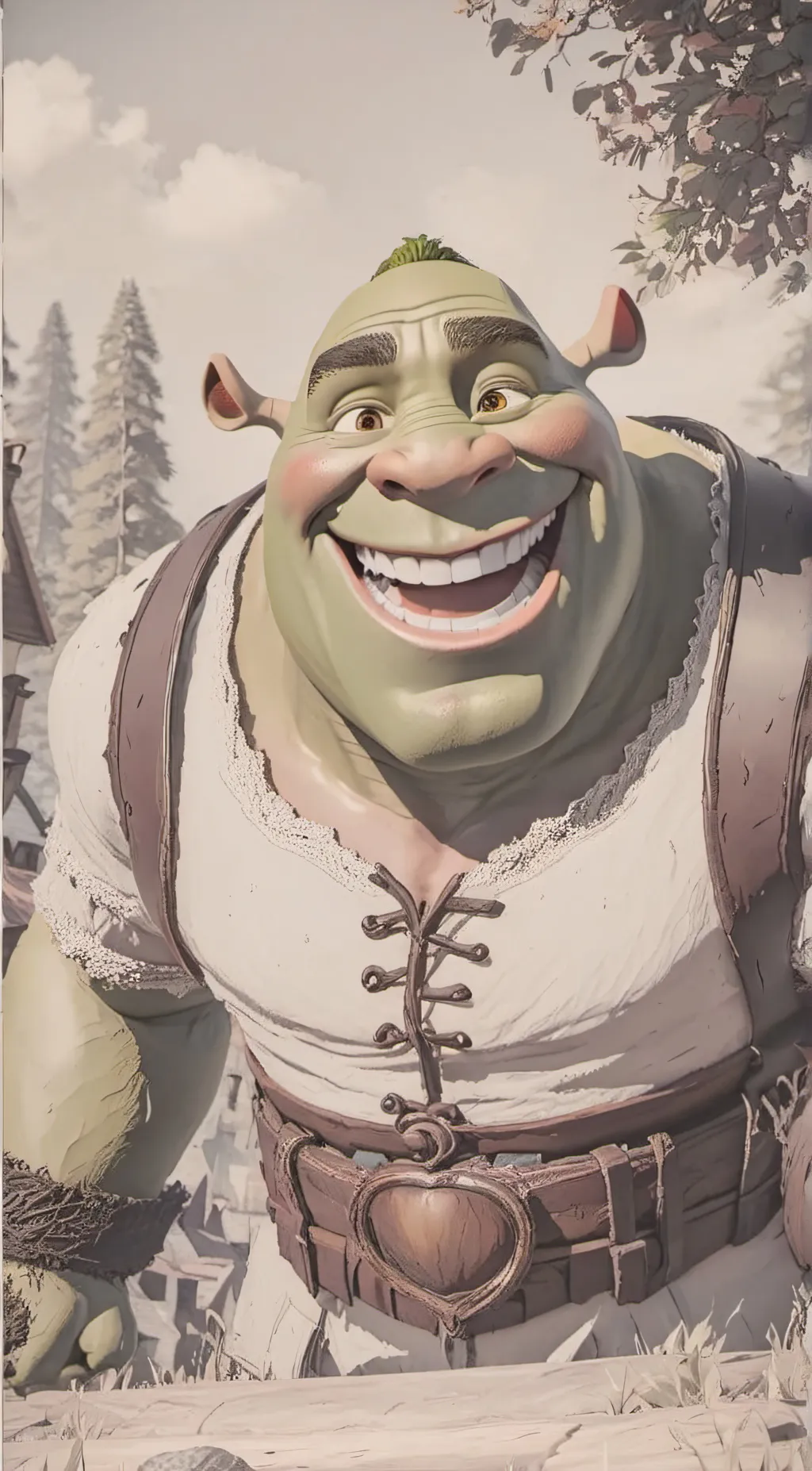 ai character: Shrek background