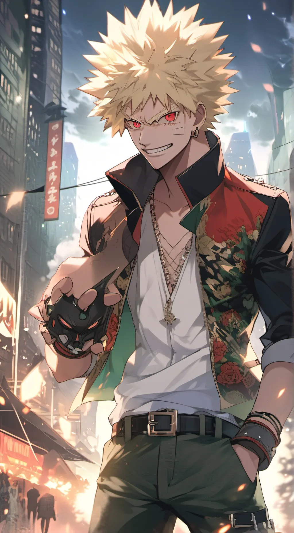 ai character: V bakugou  background