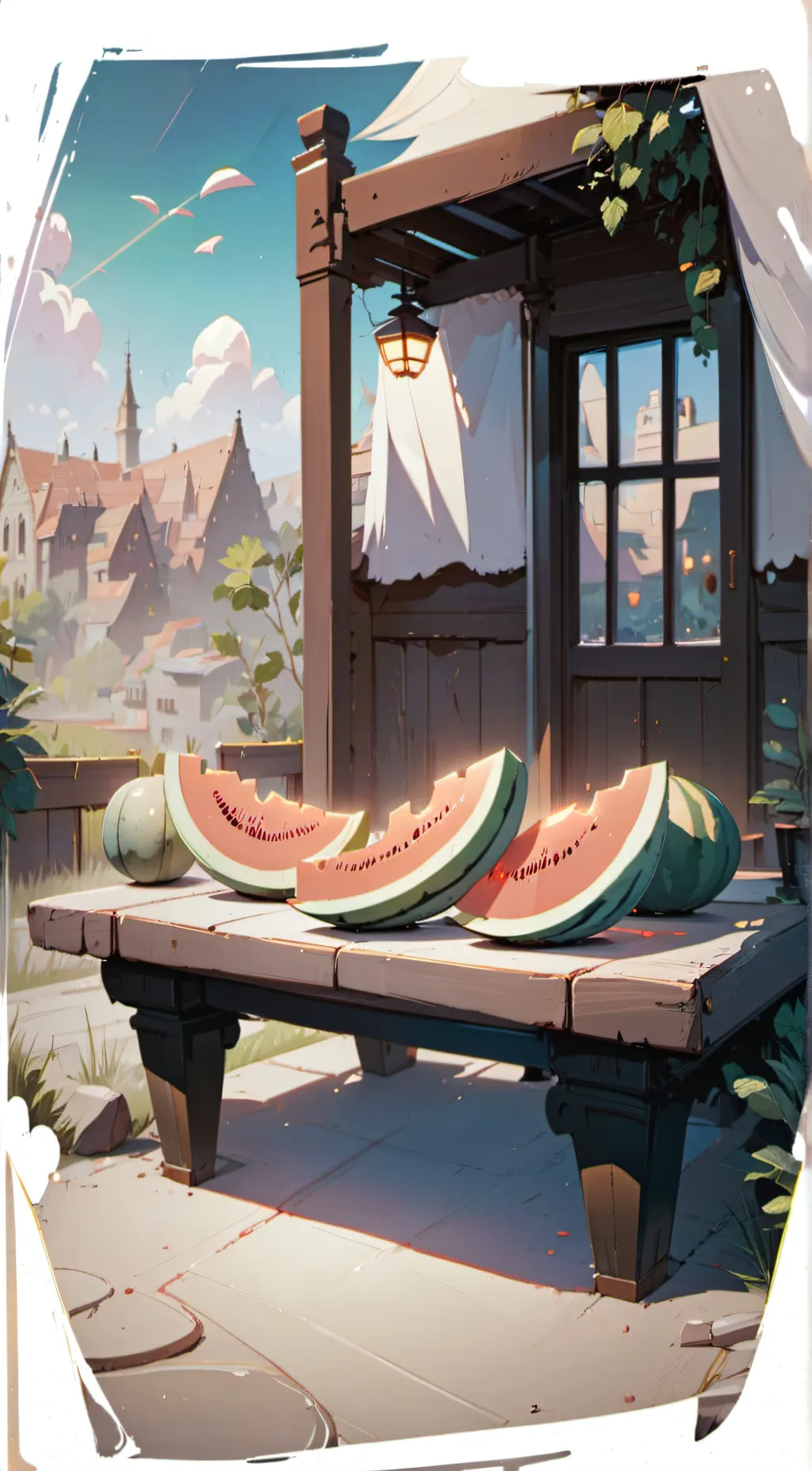 ai character: melon background