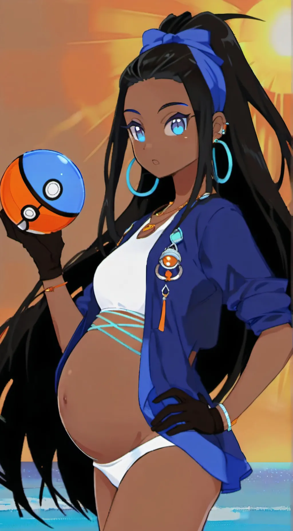ai character: Nessa with a gut background