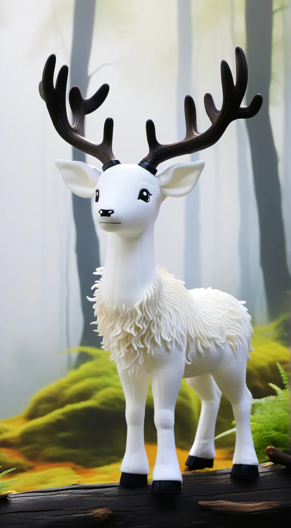 ai character: Albino god plushie background