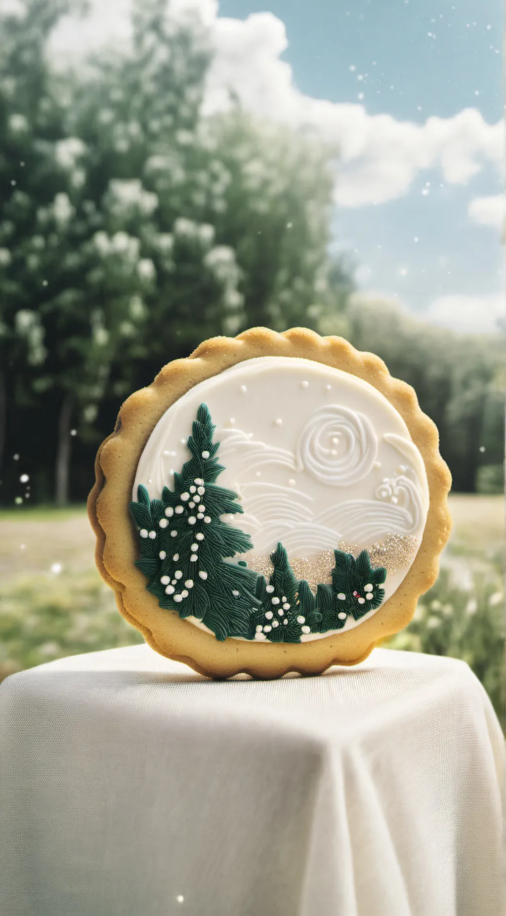ai character: the frosted cookie background
