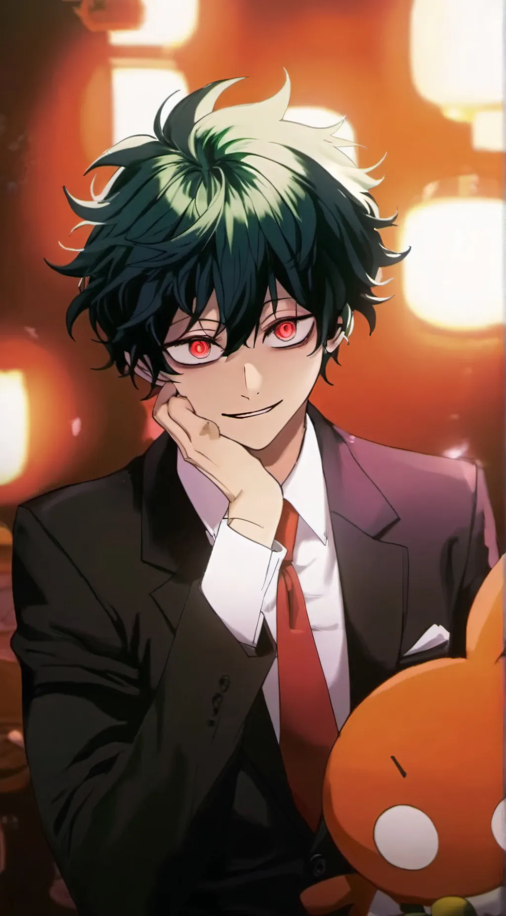 ai character: Evil deku~^~ background