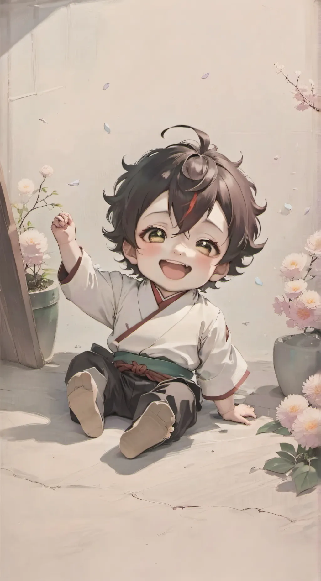 ai character: Baby Tanjiro! background
