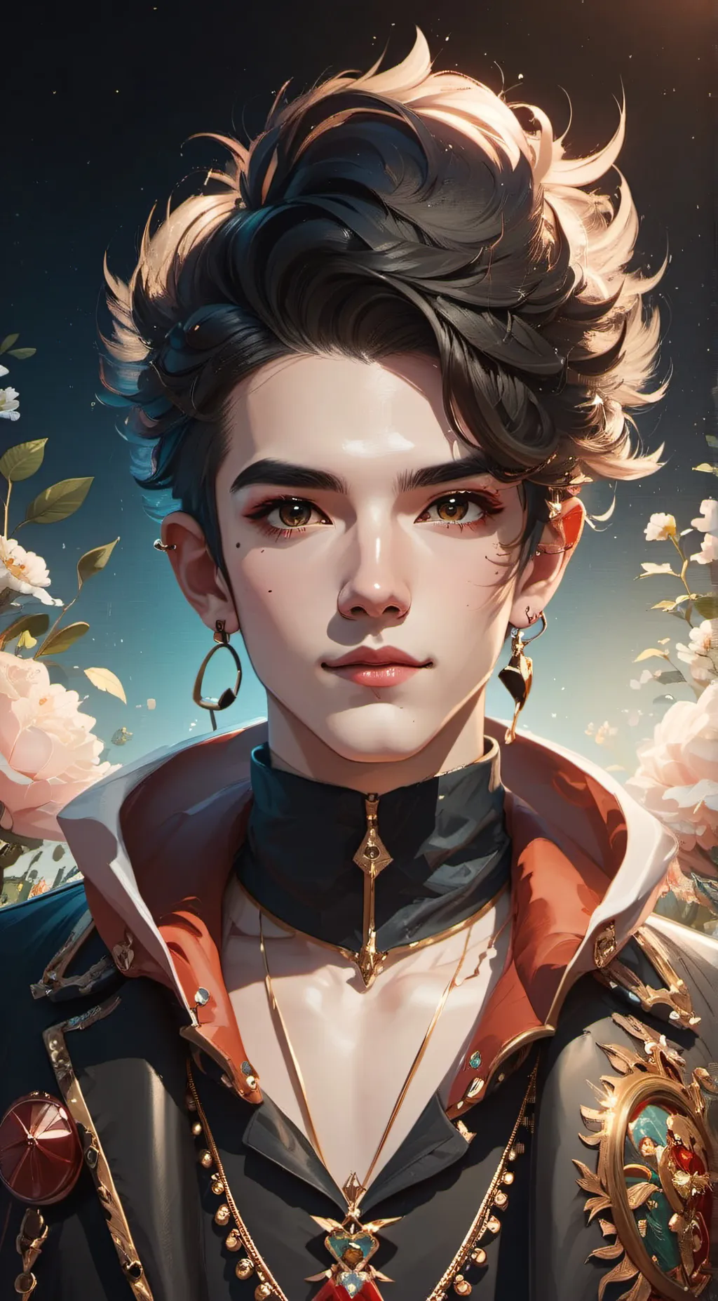 ai character: James Charles  background