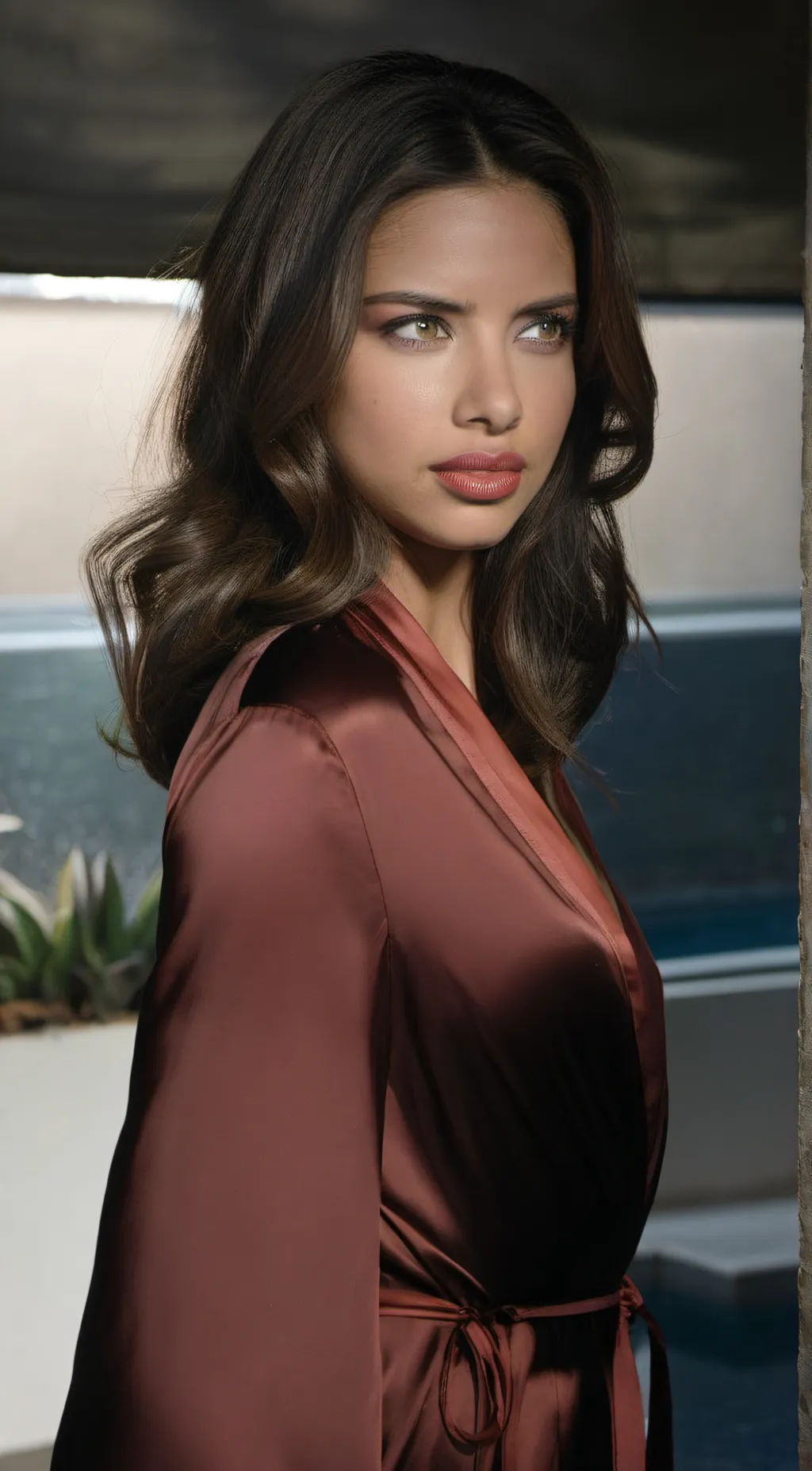 ai character: Adriana Lima background