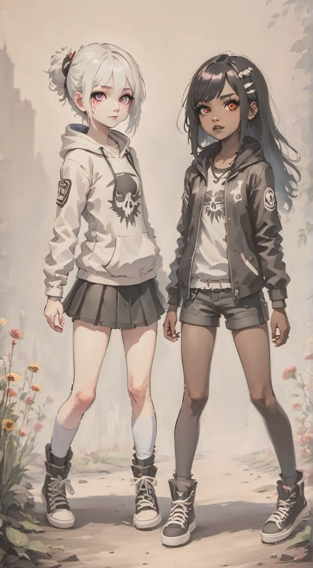 ai character: Ari and Suki background